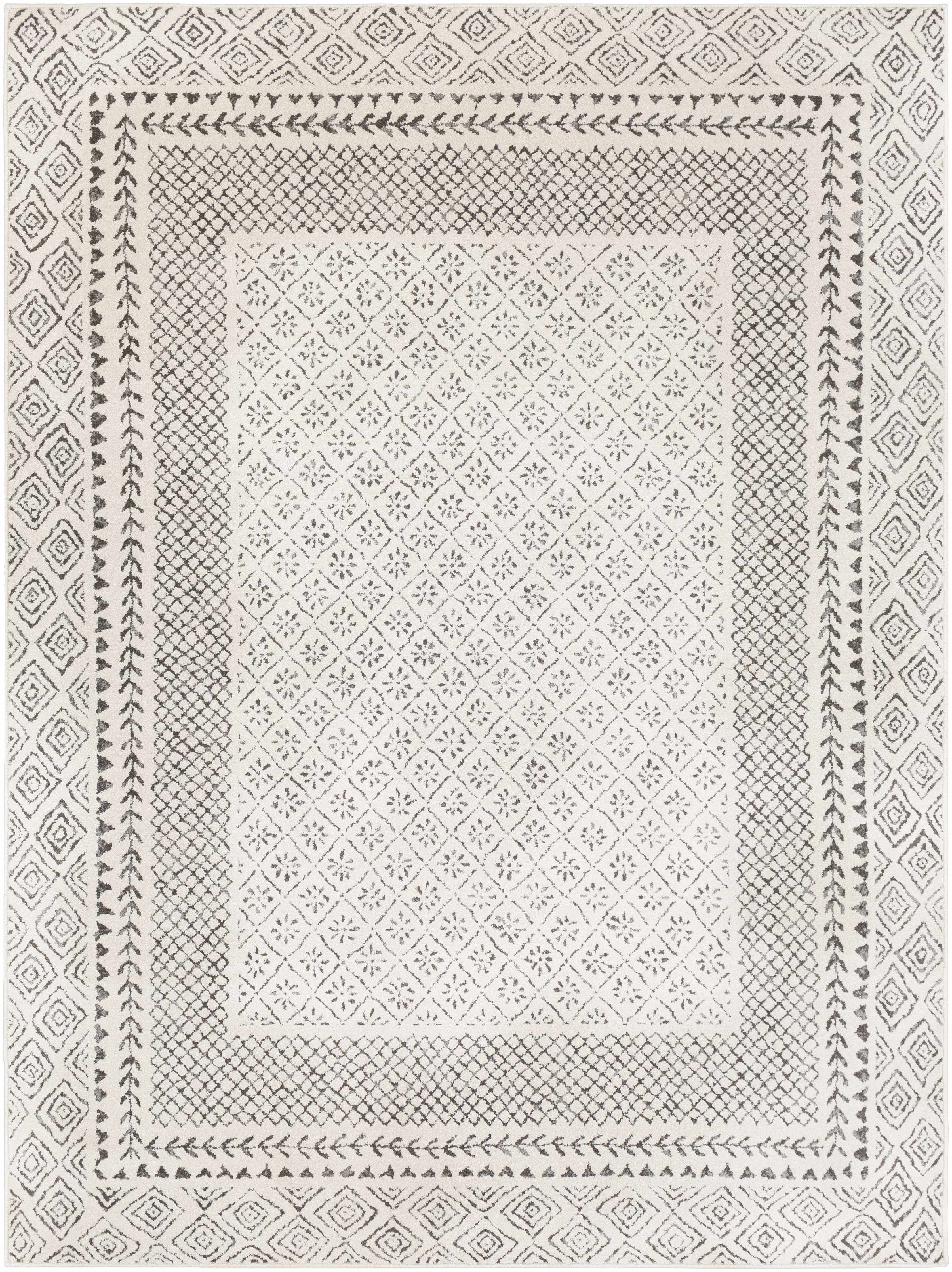 Burdette Soft Neutral Farmhouse Area Rug | Plush Comfort Underfoot – Hauteloom