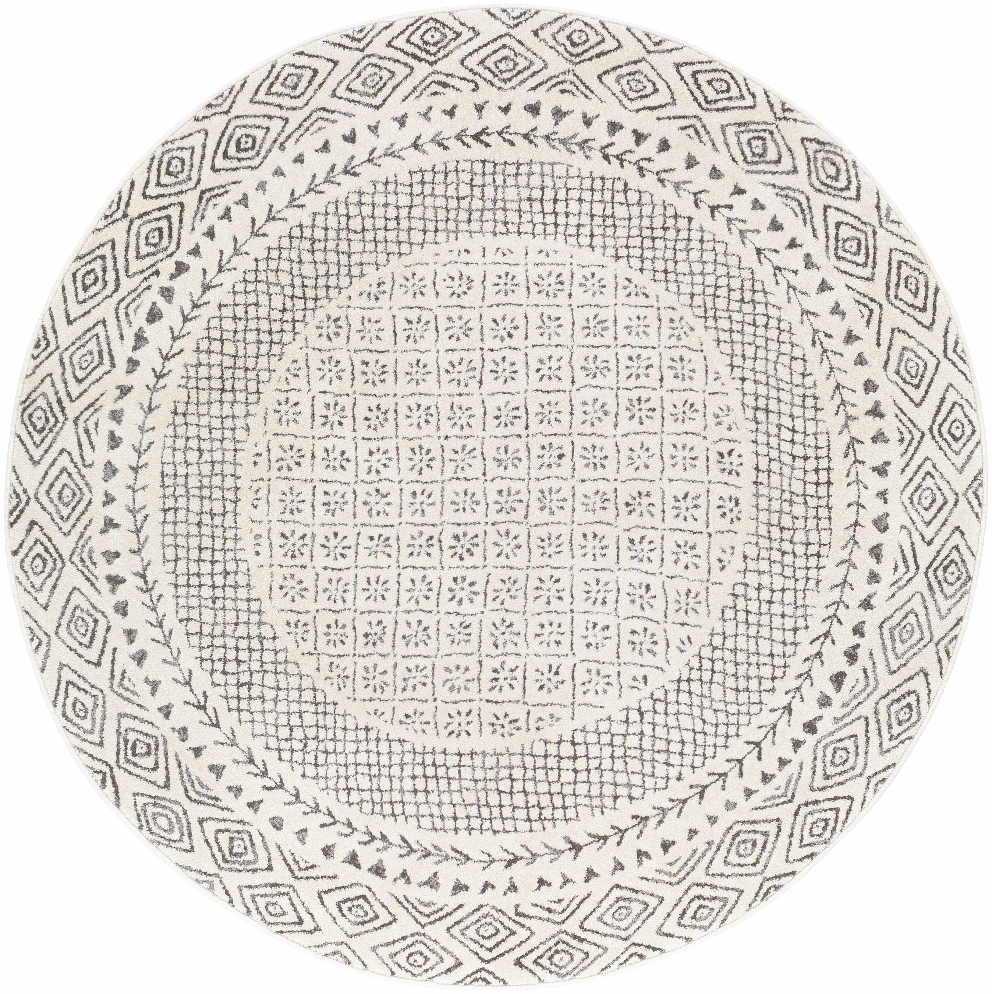 Burdette Soft Neutral Farmhouse Area Rug | Plush Comfort Underfoot – Hauteloom