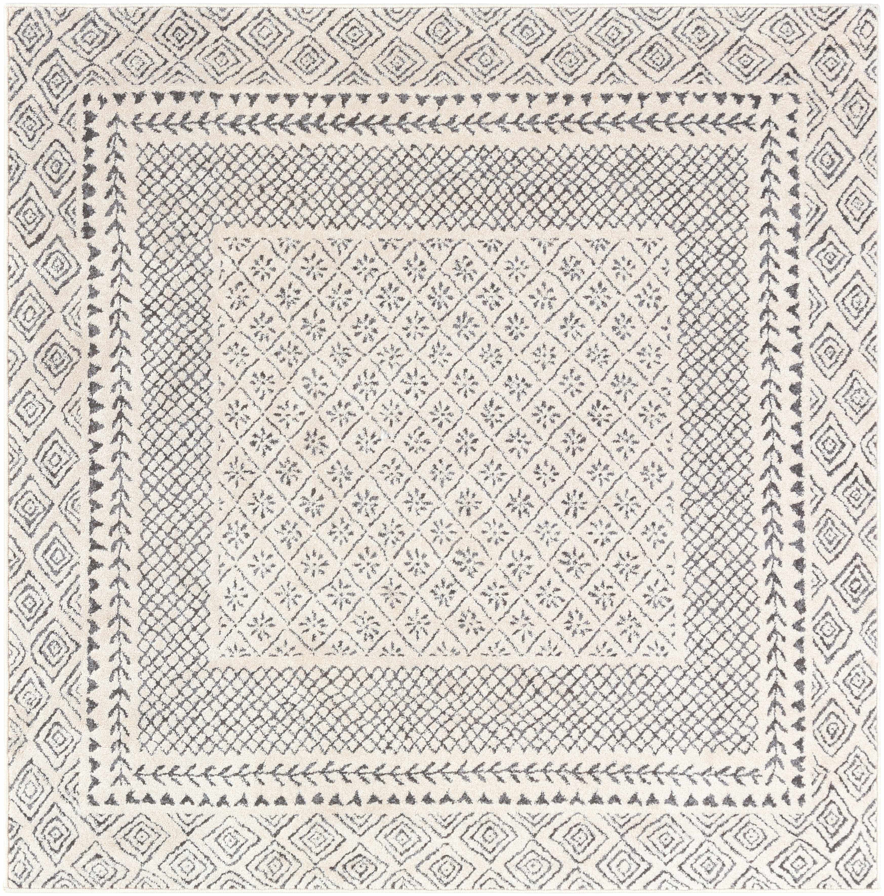 Burdette Soft Neutral Farmhouse Area Rug | Plush Comfort Underfoot – Hauteloom