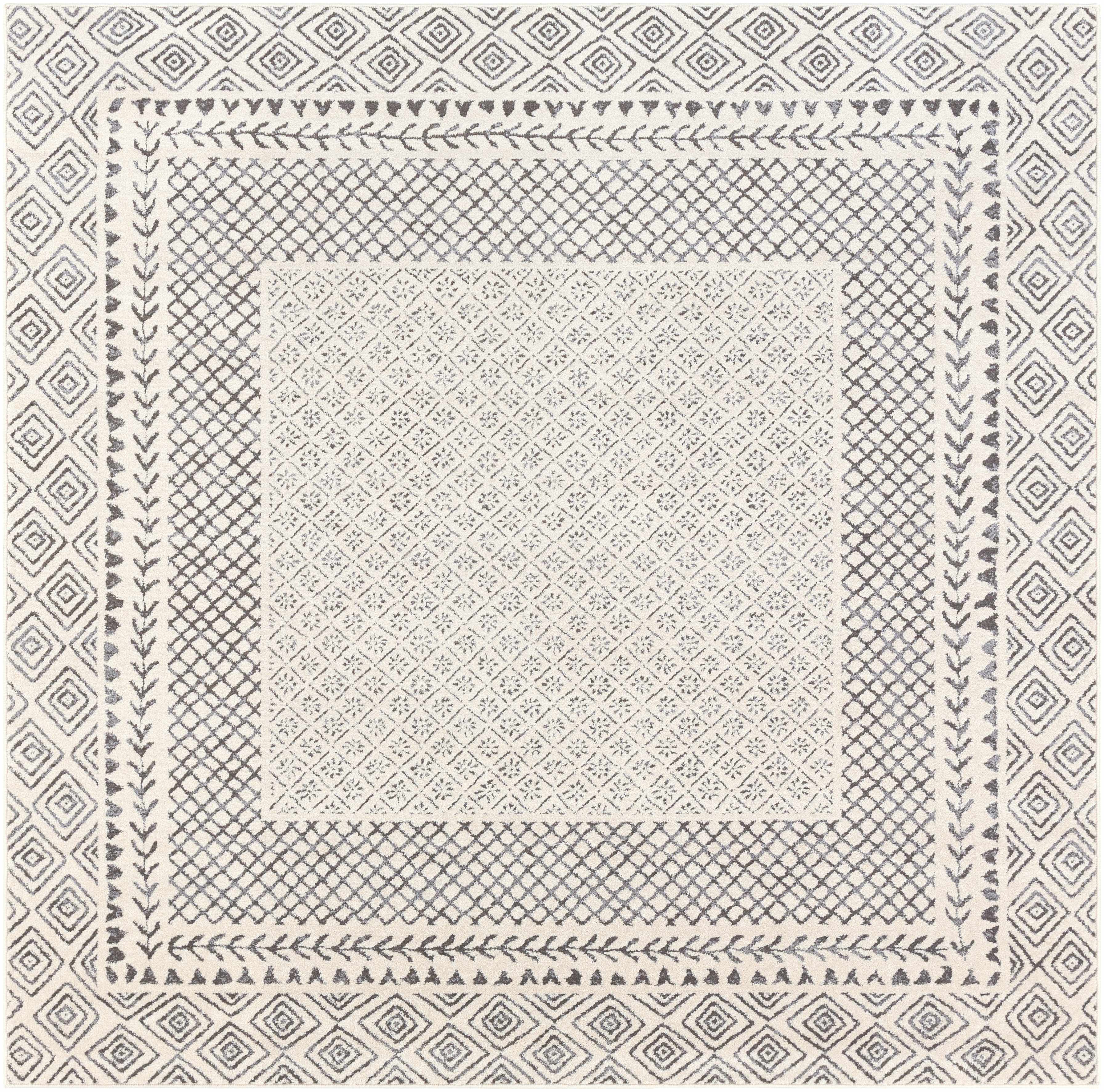 Burdette Soft Neutral Farmhouse Area Rug | Plush Comfort Underfoot – Hauteloom