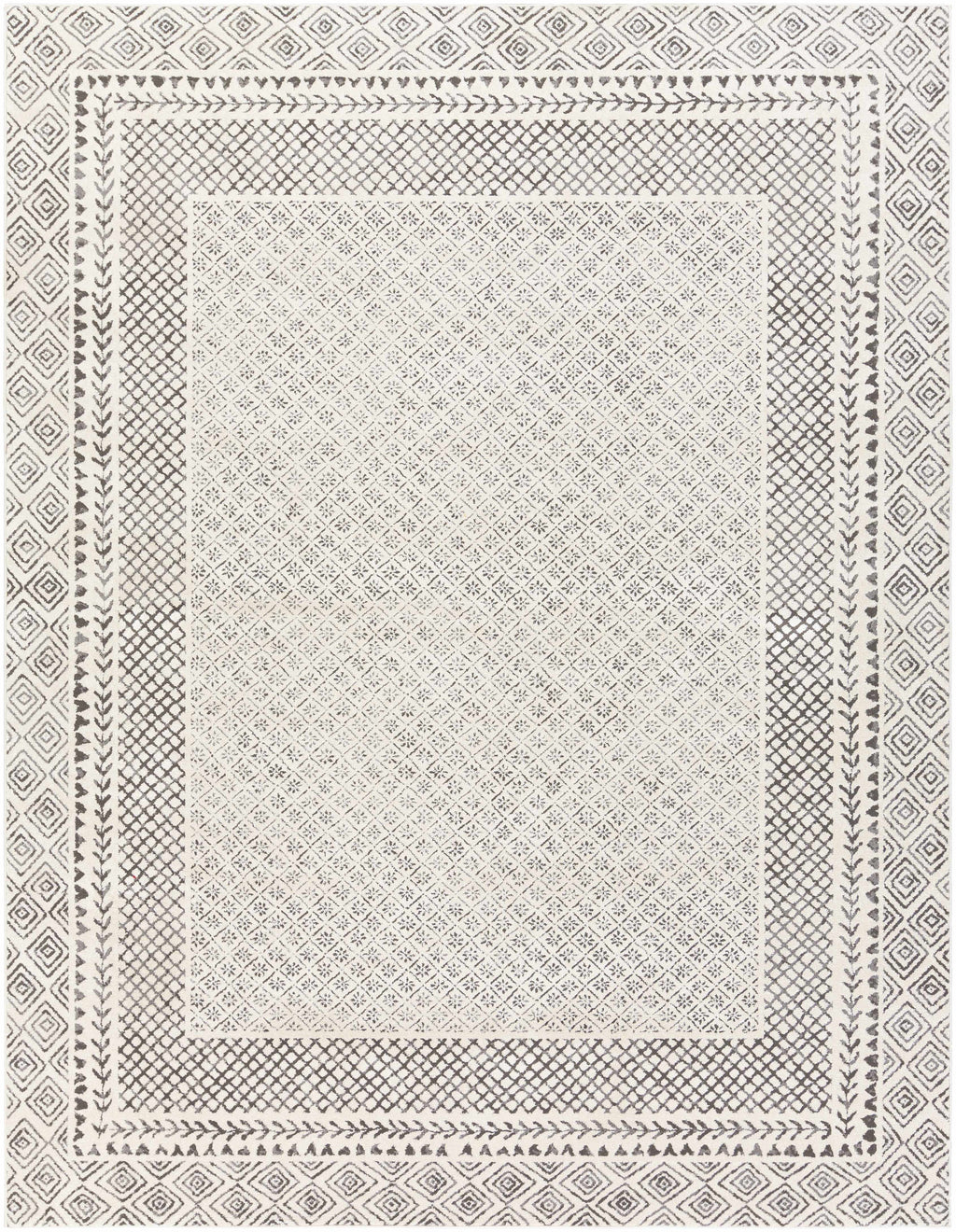 Burdette Soft Neutral Farmhouse Area Rug | Plush Comfort Underfoot – Hauteloom