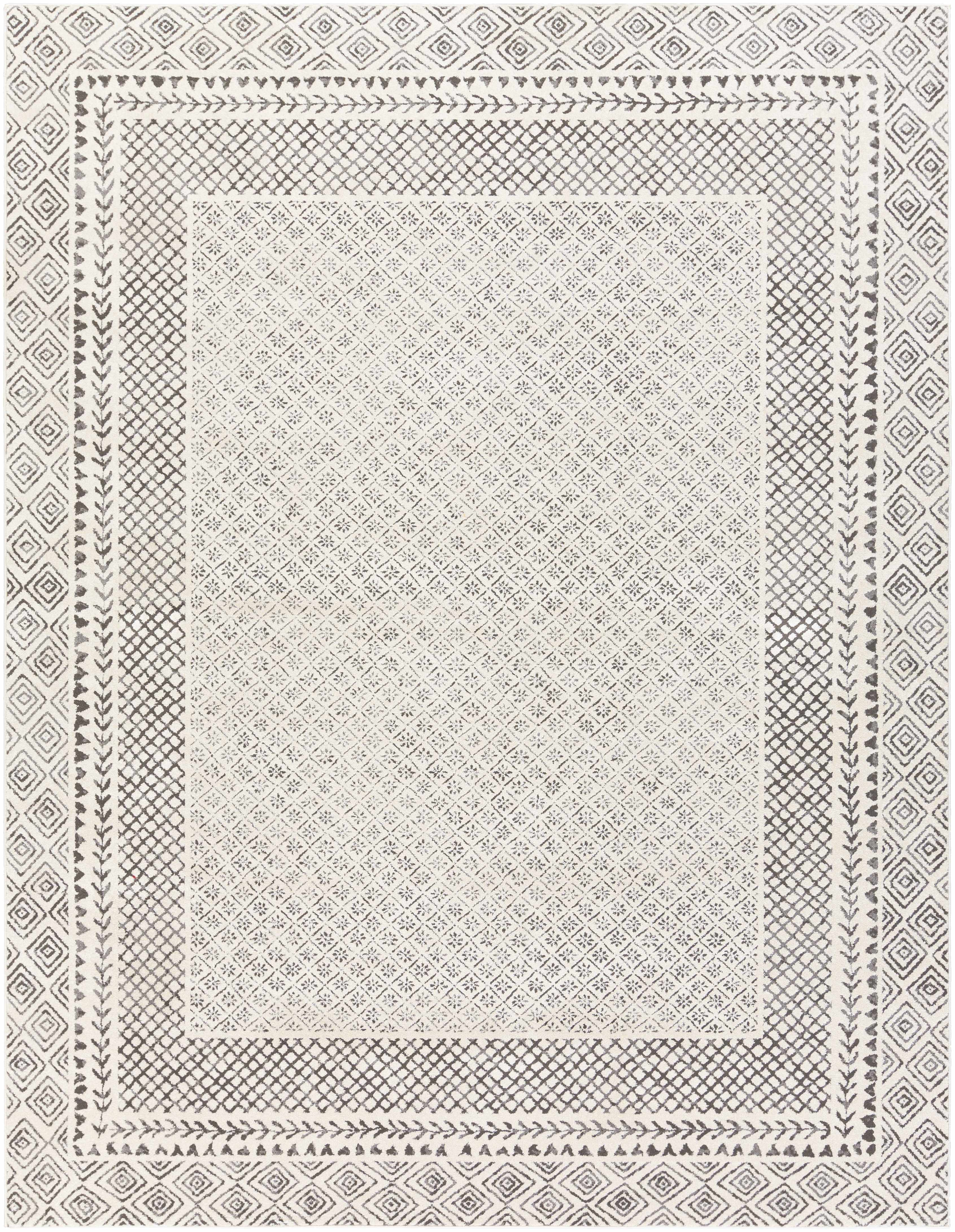 Burdette Soft Neutral Farmhouse Area Rug | Plush Comfort Underfoot – Hauteloom