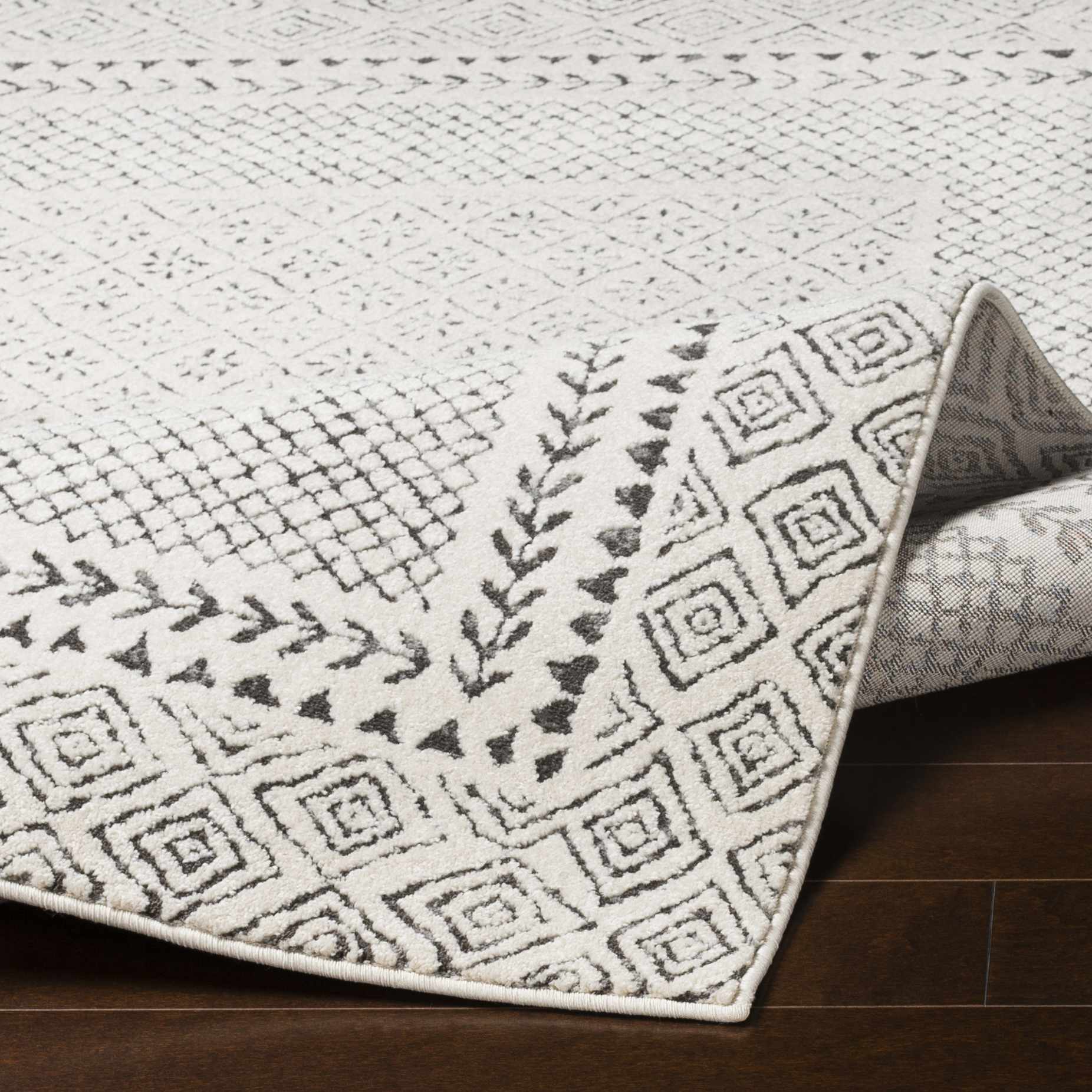 Burdette Soft Neutral Farmhouse Area Rug | Plush Comfort Underfoot – Hauteloom