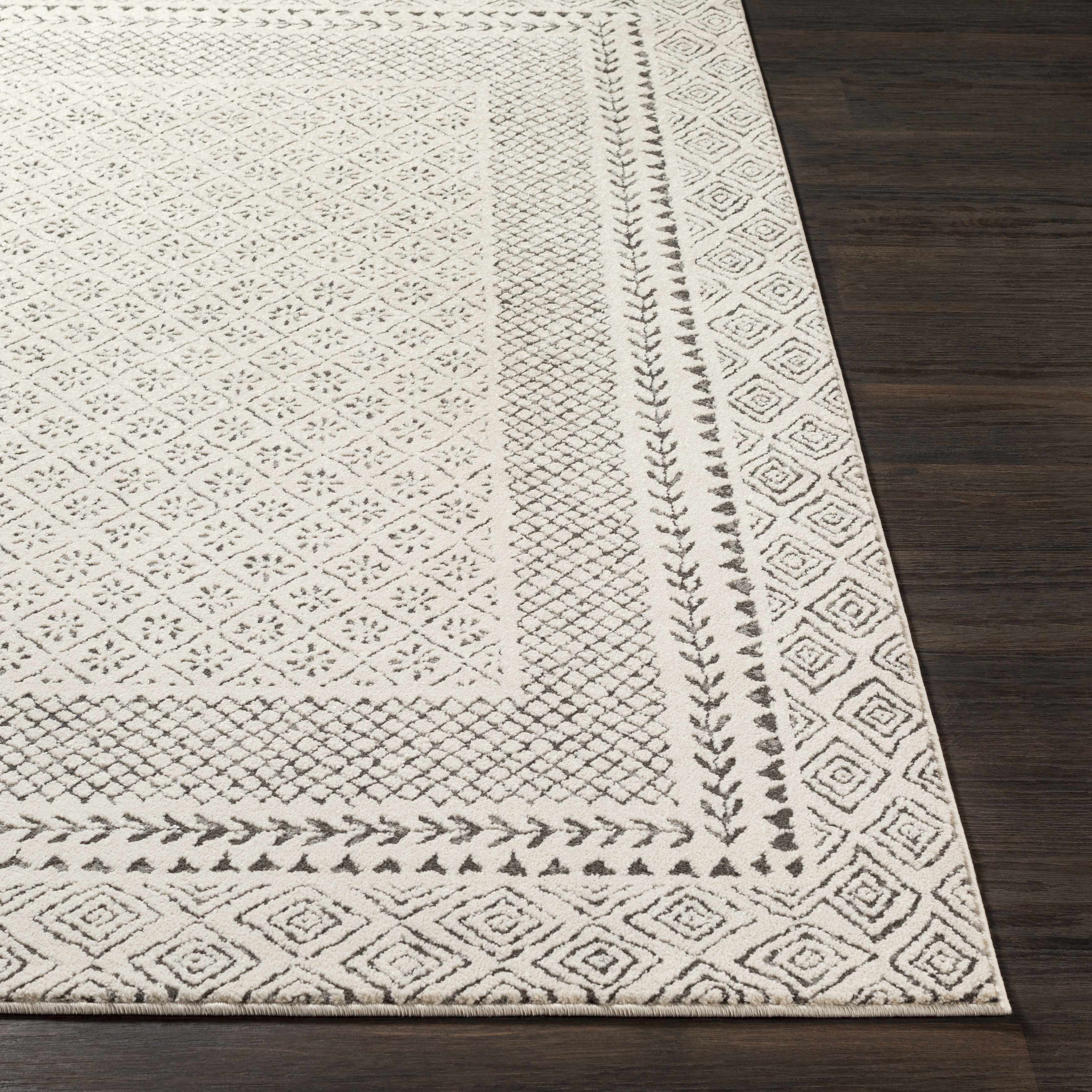 Burdette Soft Neutral Farmhouse Area Rug | Plush Comfort Underfoot – Hauteloom