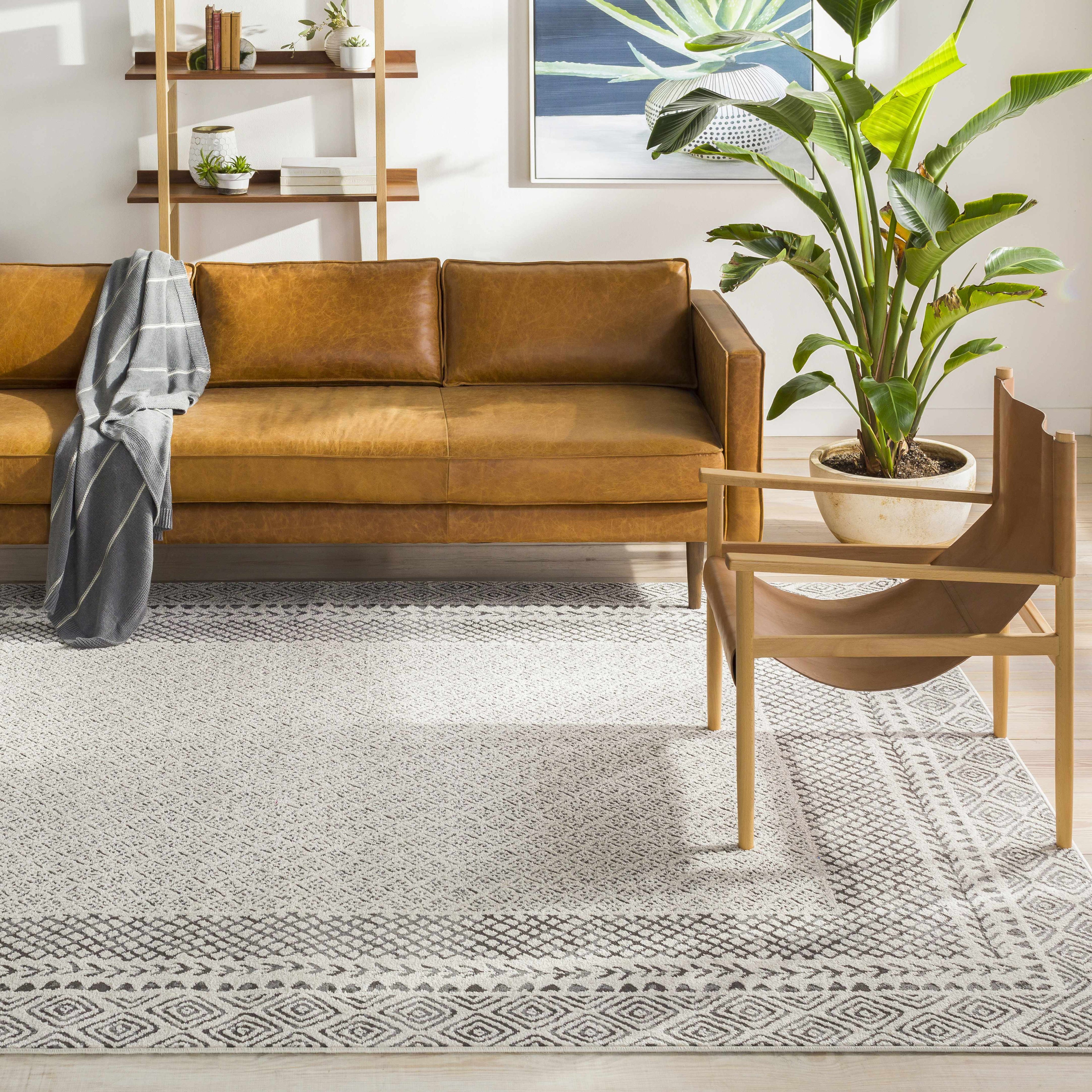 Burdette Soft Neutral Farmhouse Area Rug | Plush Comfort Underfoot – Hauteloom