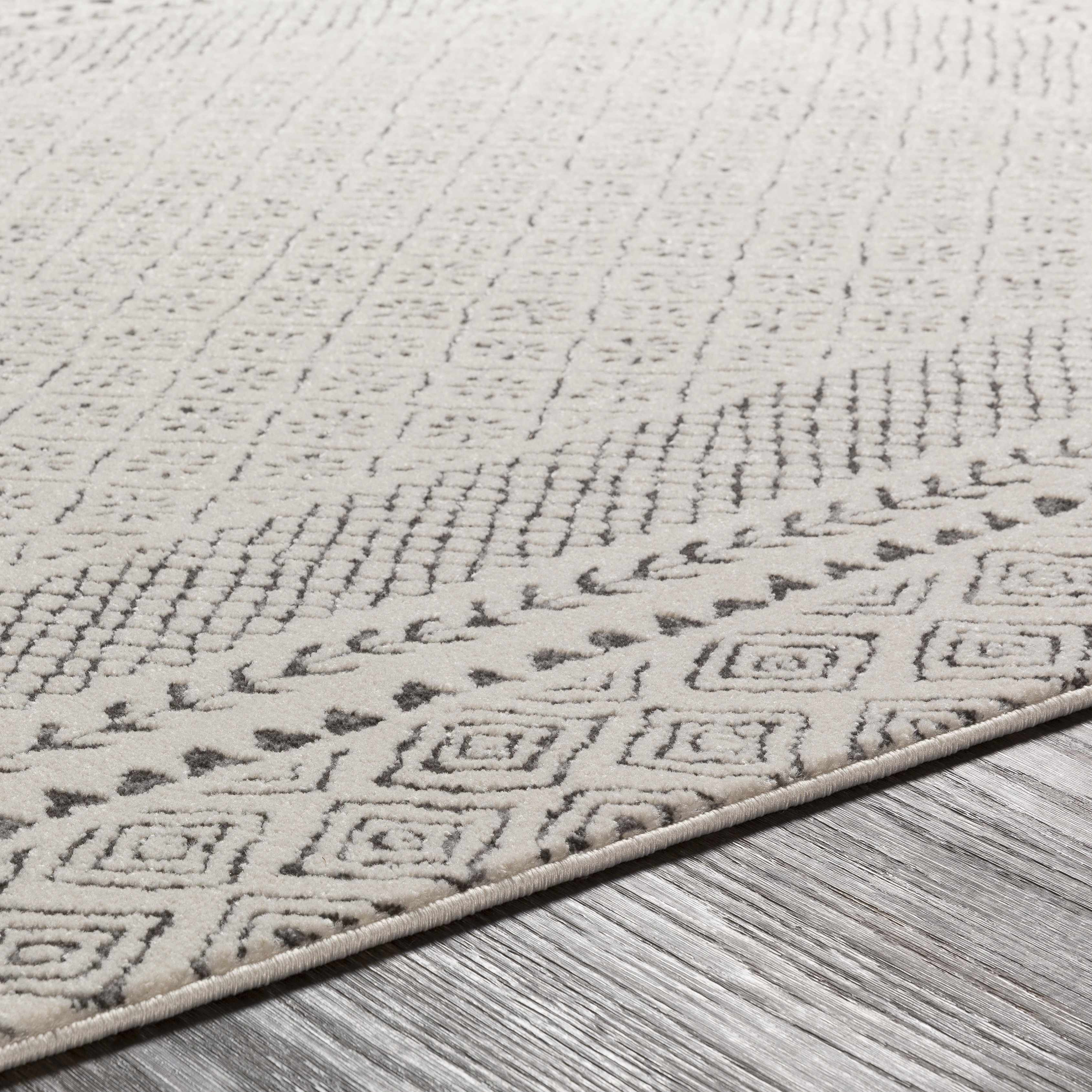 Burdette Soft Neutral Farmhouse Area Rug | Plush Comfort Underfoot – Hauteloom