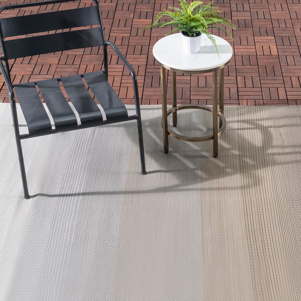 Big Sur Ash Outdoor Rug | Neutral Ombre Design