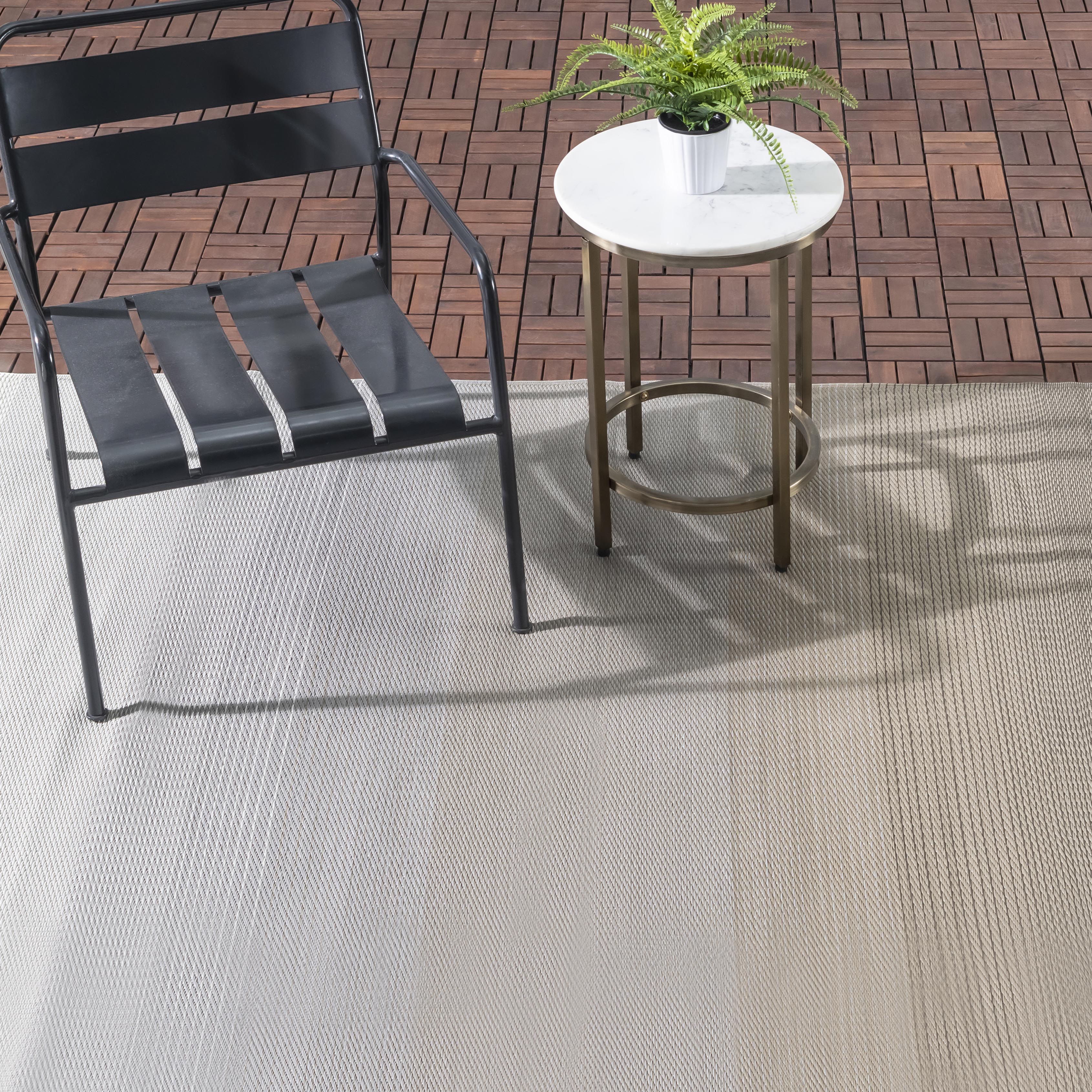Big Sur Ash Outdoor Rug | Neutral Ombre Design