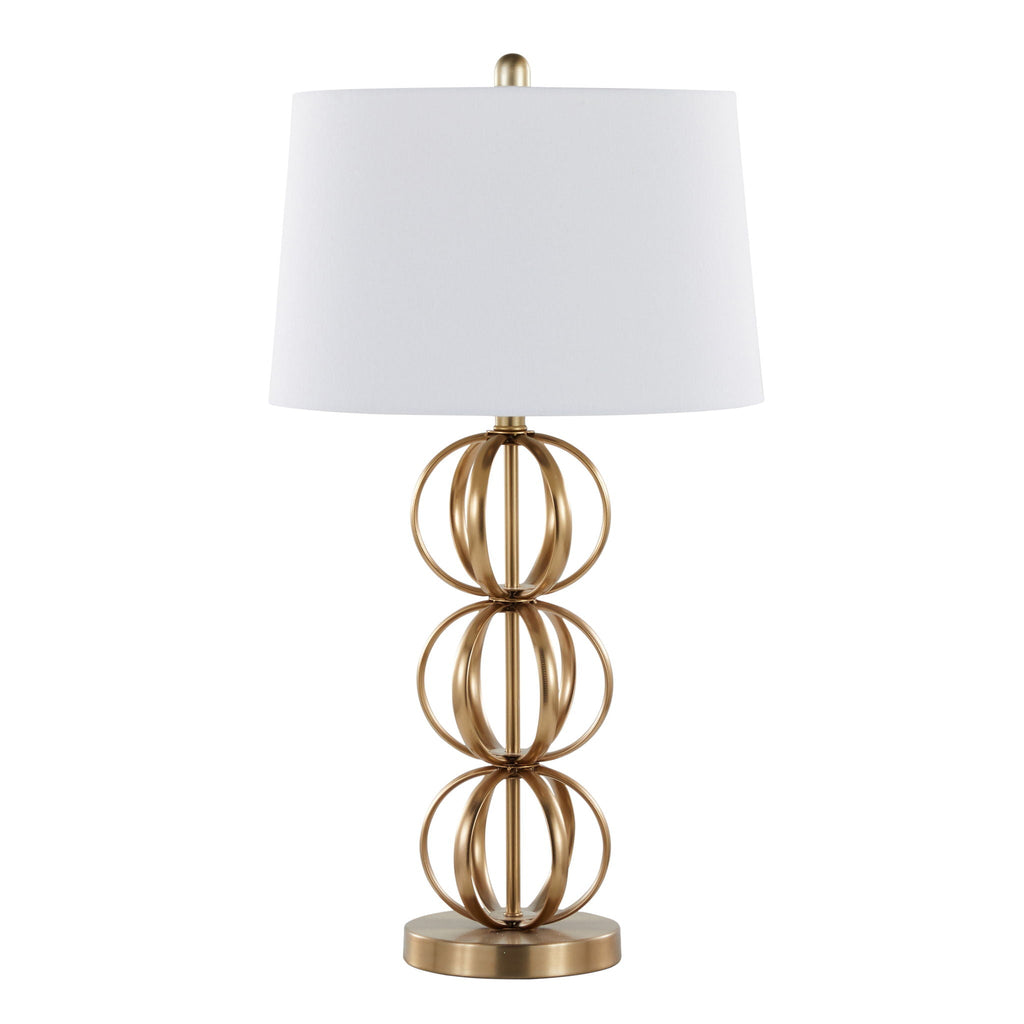 Linx Stacked Orb Table Lamp Set | Wire Orb Sculptural Table Lamp Set of 2