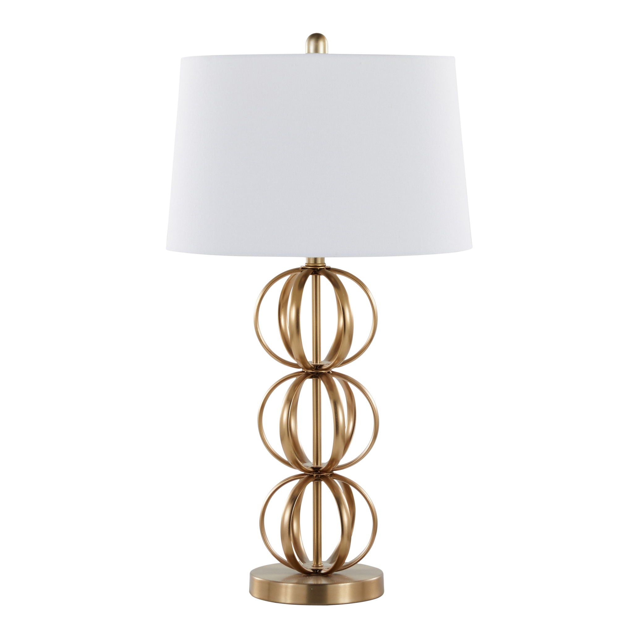 Linx Stacked Orb Table Lamp Set | Wire Orb Sculptural Table Lamp Set of 2