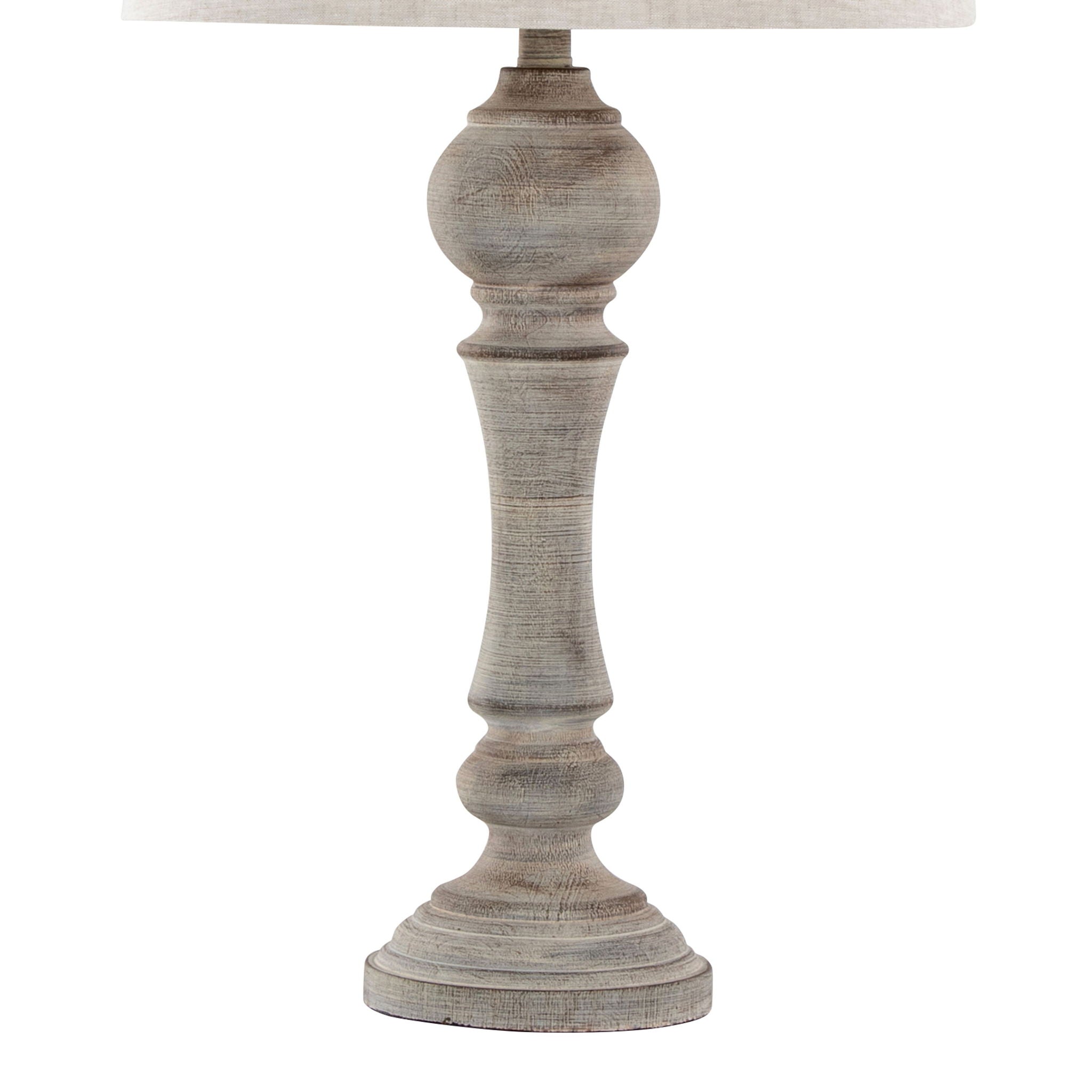 Winston Farmhouse Table Lamp Set | Spindle Body & Woven Shade Table Lamp Set of 2