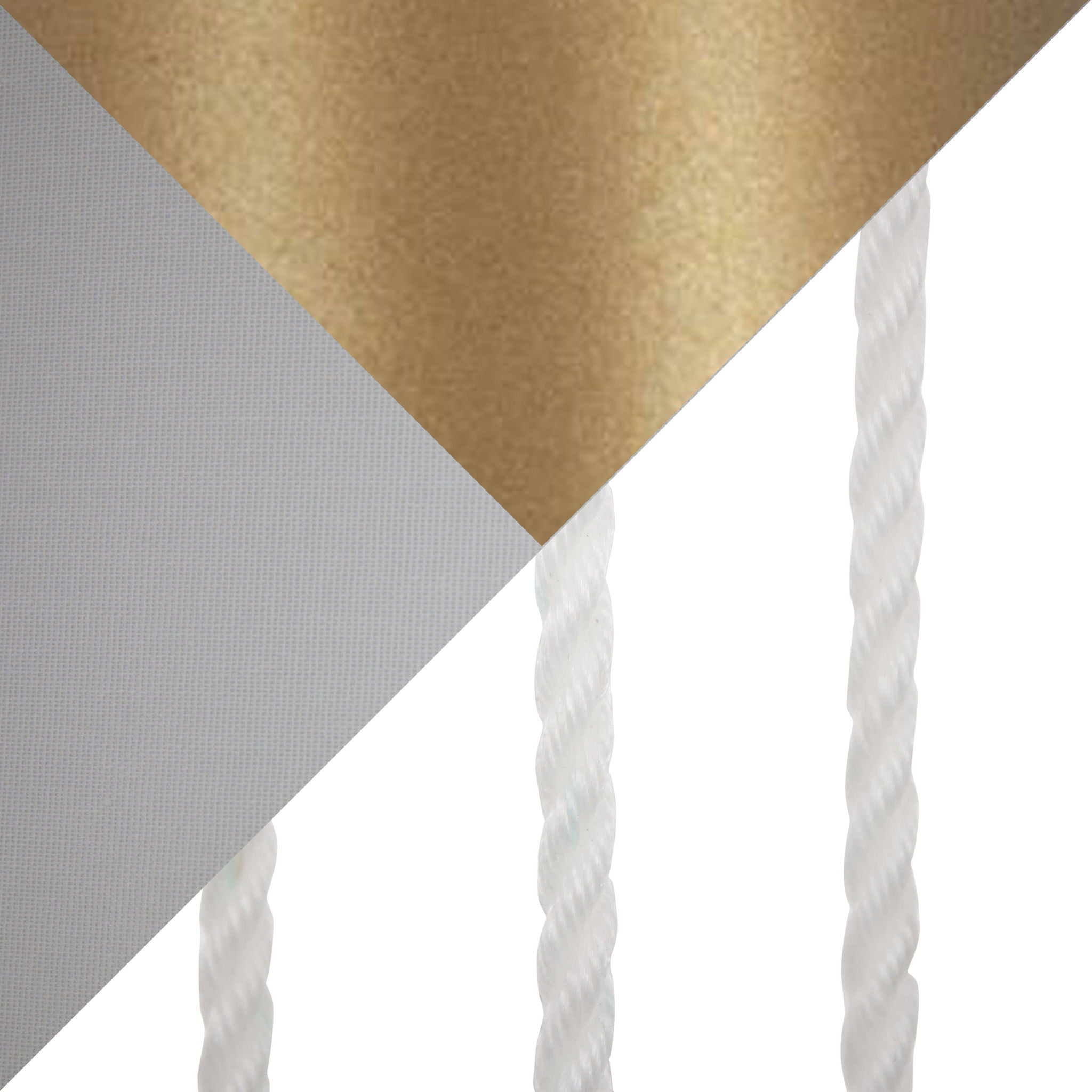 Rope Floor Lamp | White Rope & Gold Metal Contemporary Floor Lamp