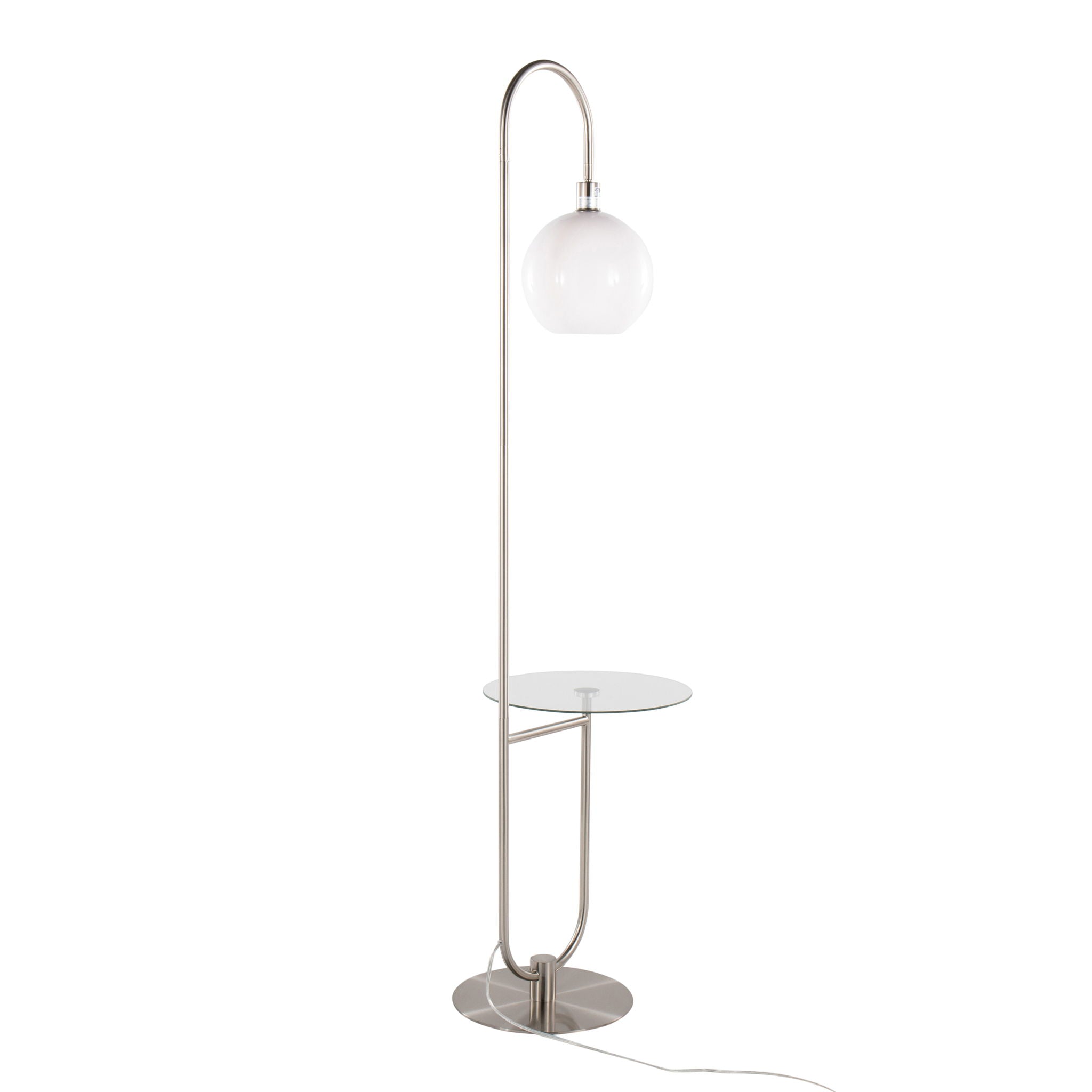 Trombone Sconce Floor Lamp | Contemporary Glam Round Sconce Floor Lamp