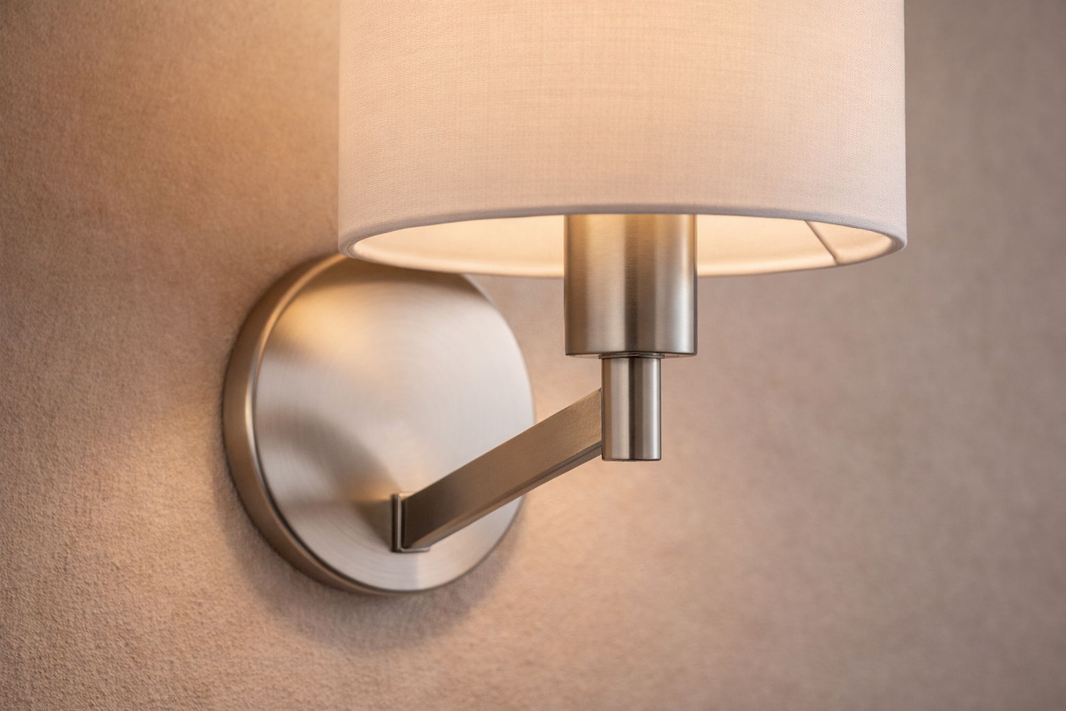 Nebula Wall Lamp | Brushed Nickel Contemporary Wall Lamp with Rotary Switch