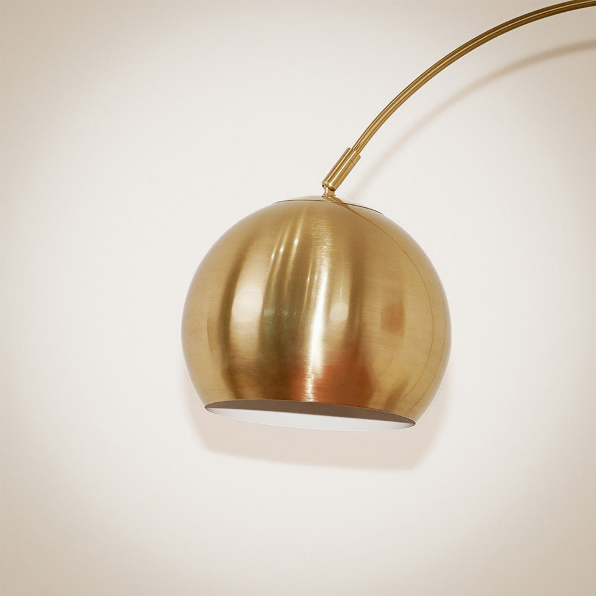 Oasis Long Arm Floor Lamp | Adjustable Brass Arm & Marble Base Floor Lamp