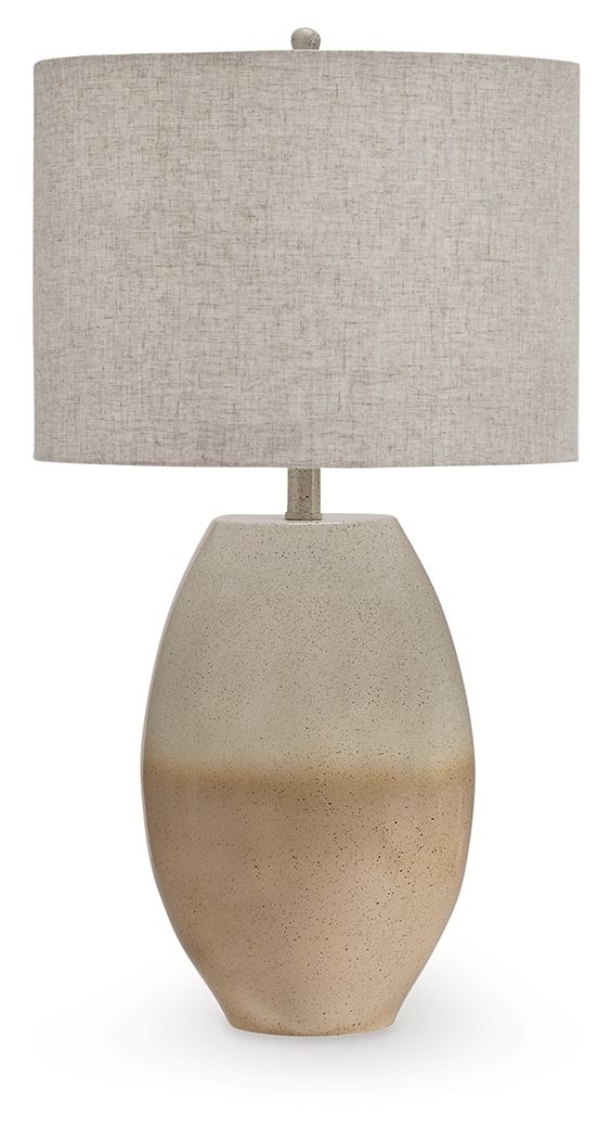 Linas Metal Table Lamp | Cream Shapely Metal Casual Contemporary Table Lamp