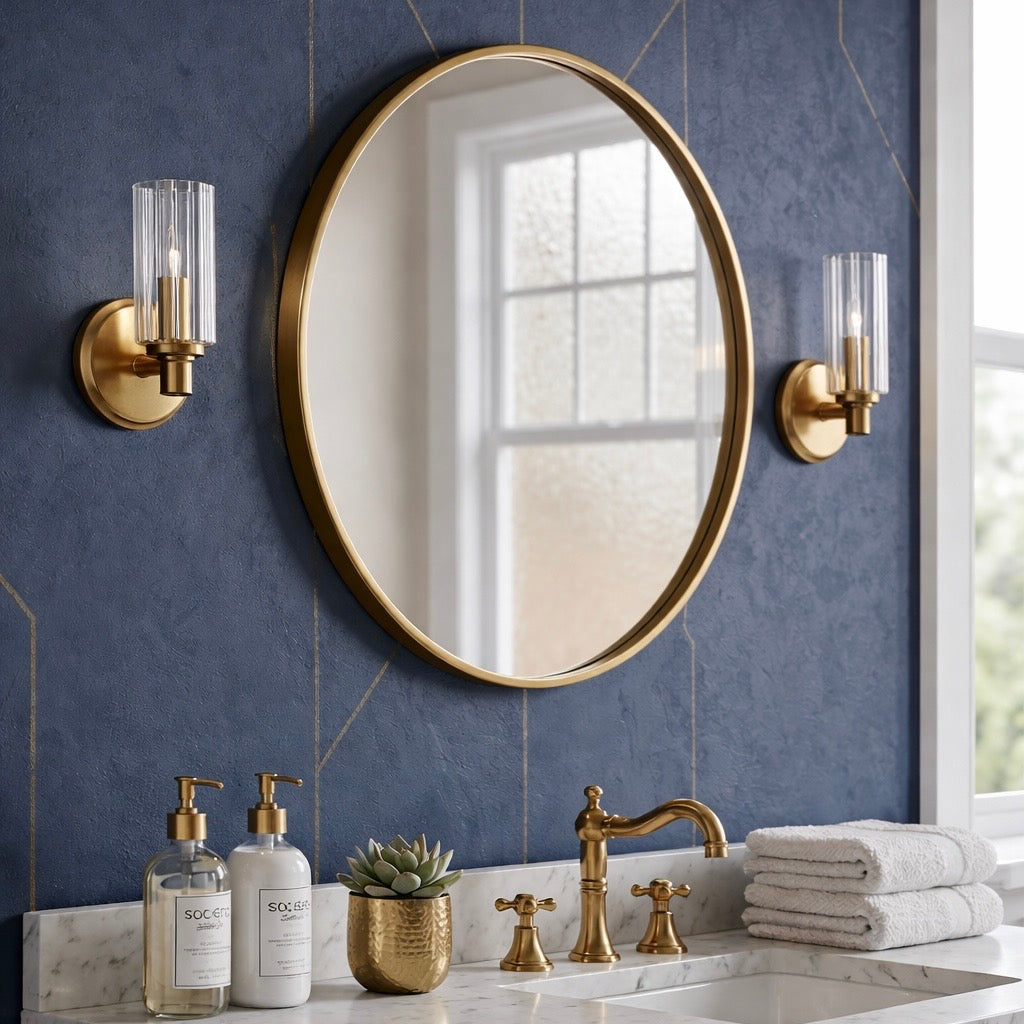 Jardin Single Light Wall Sconce with Clear Ribbed Glass - Satin