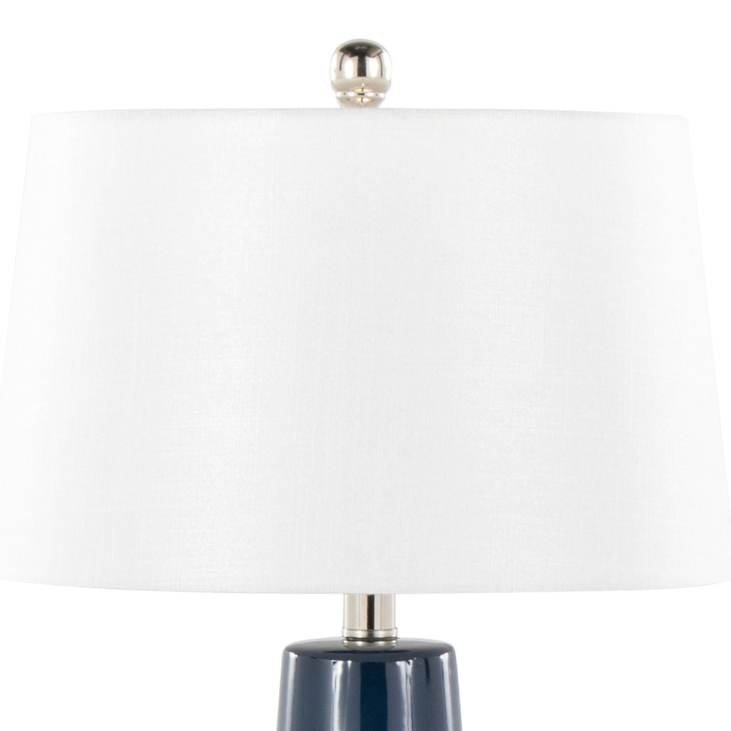 Penelope Ceramic Table Lamp | Sleek Ceramic & Metal Accent Table Lamp