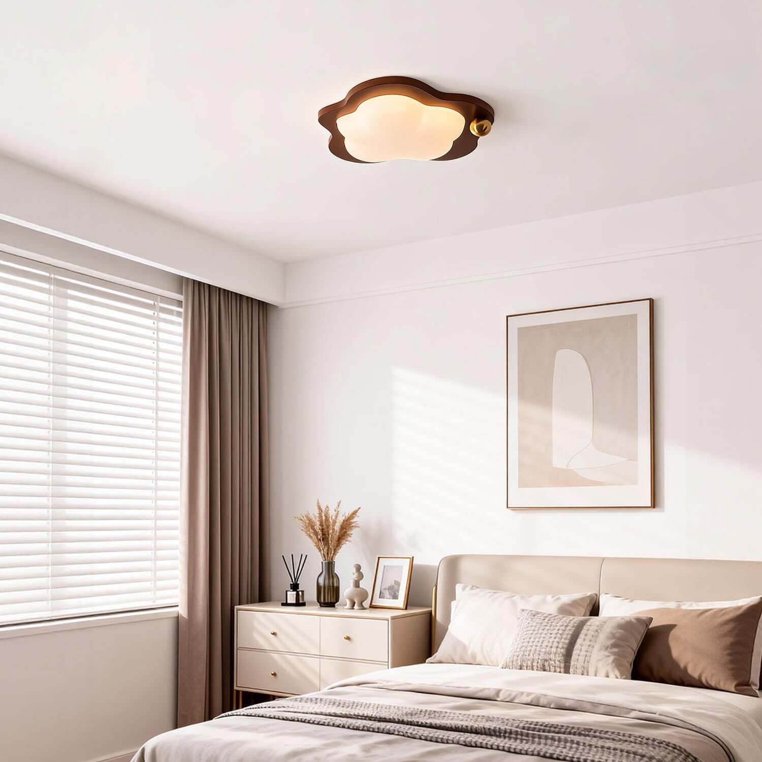 Calenu Acrylic & Wood Ceiling Light | Multi-Model LED Flush Mount