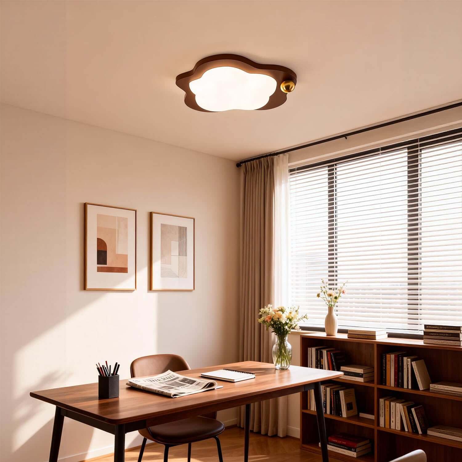 Calenu Acrylic & Wood Ceiling Light | Multi-Model LED Flush Mount