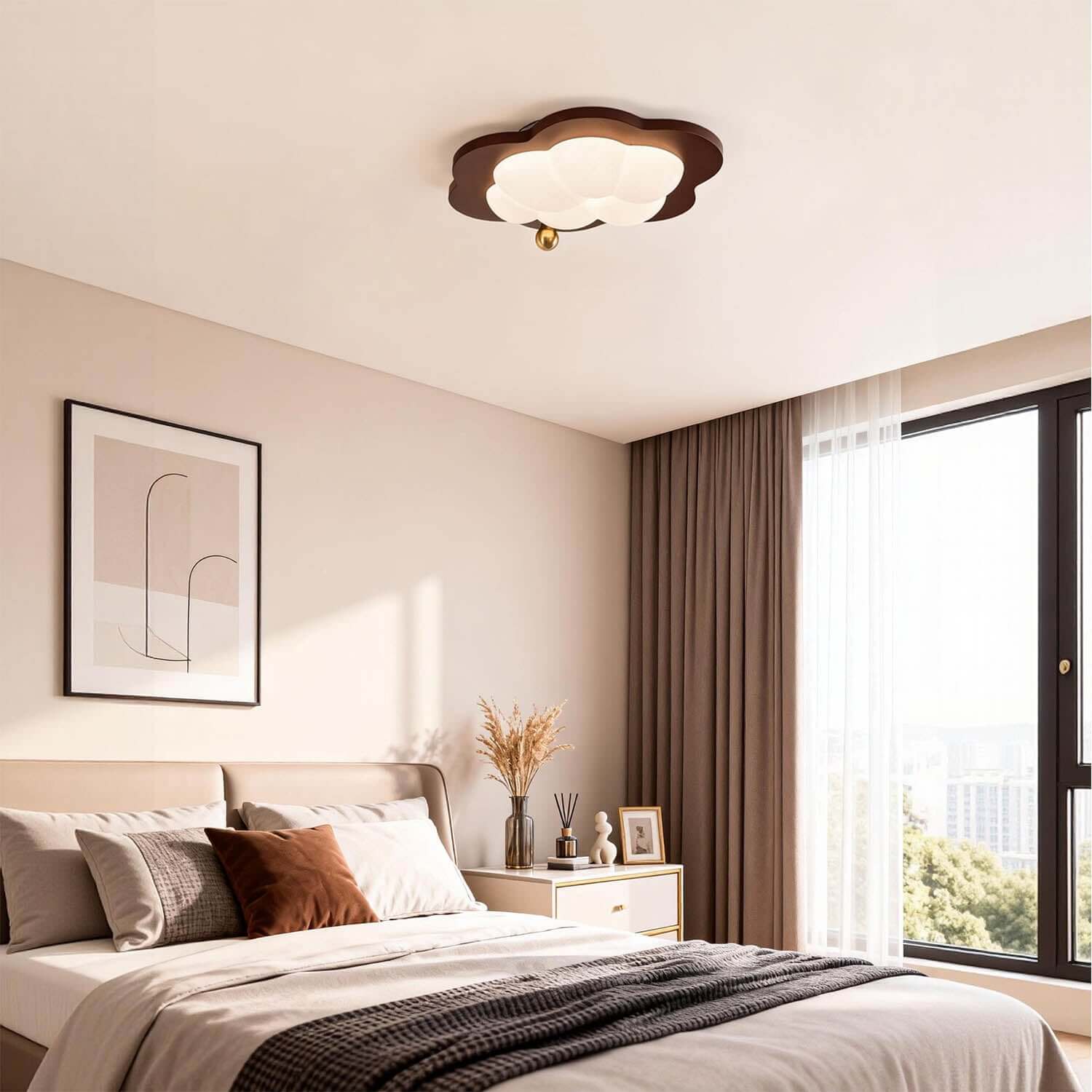 Calenu Acrylic & Wood Ceiling Light | Multi-Model LED Flush Mount