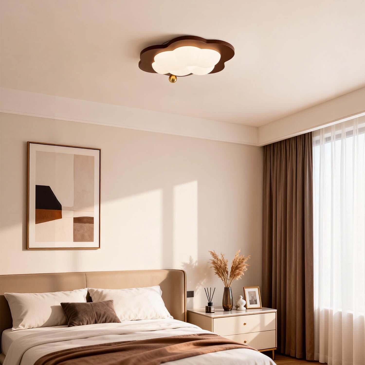 Calenu Acrylic & Wood Ceiling Light | Multi-Model LED Flush Mount