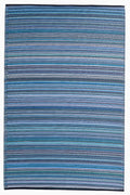 Cancun Indigo Outdoor Rug | Modern Striped Blue Design