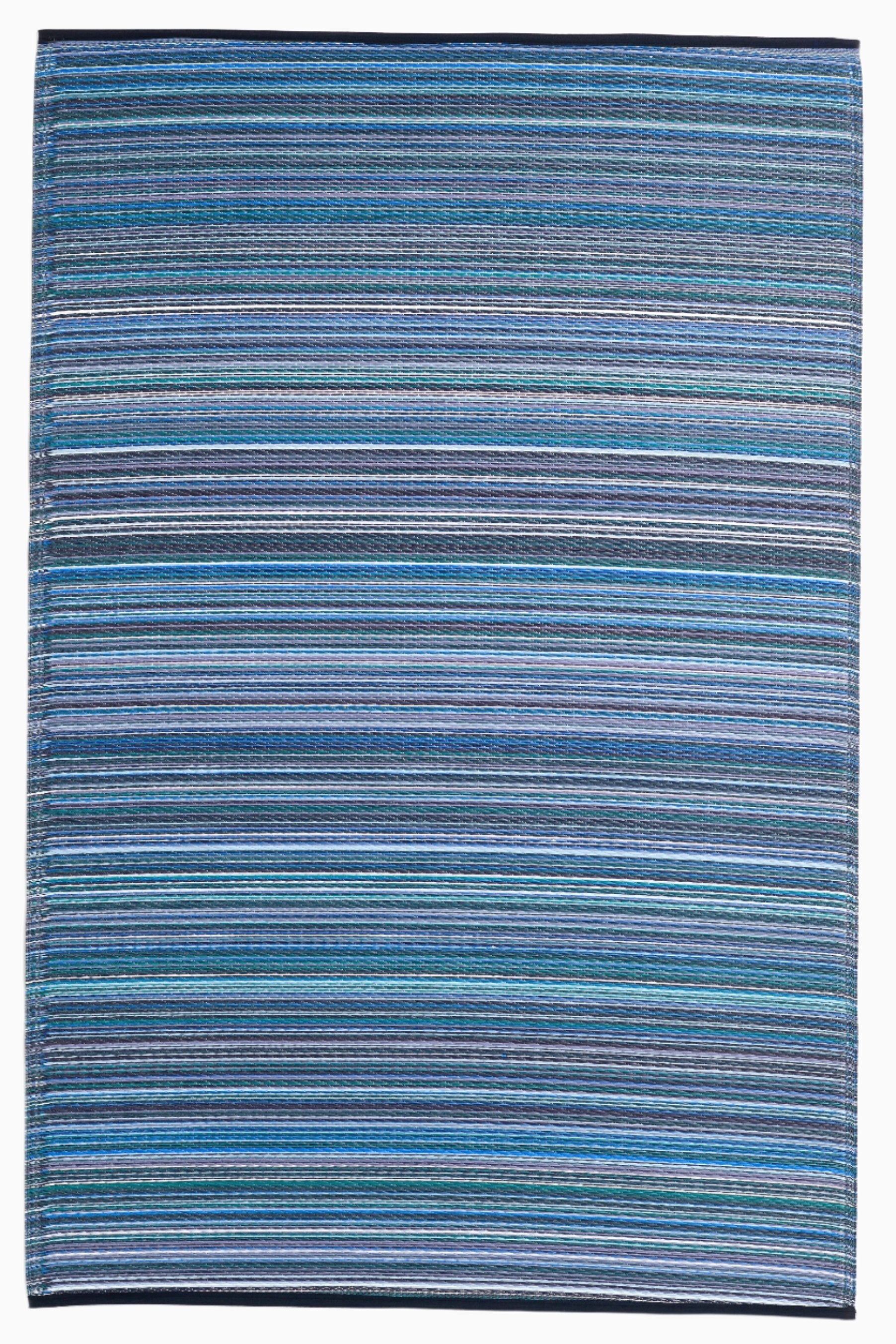 Cancun Indigo Outdoor Rug | Modern Striped Blue Design