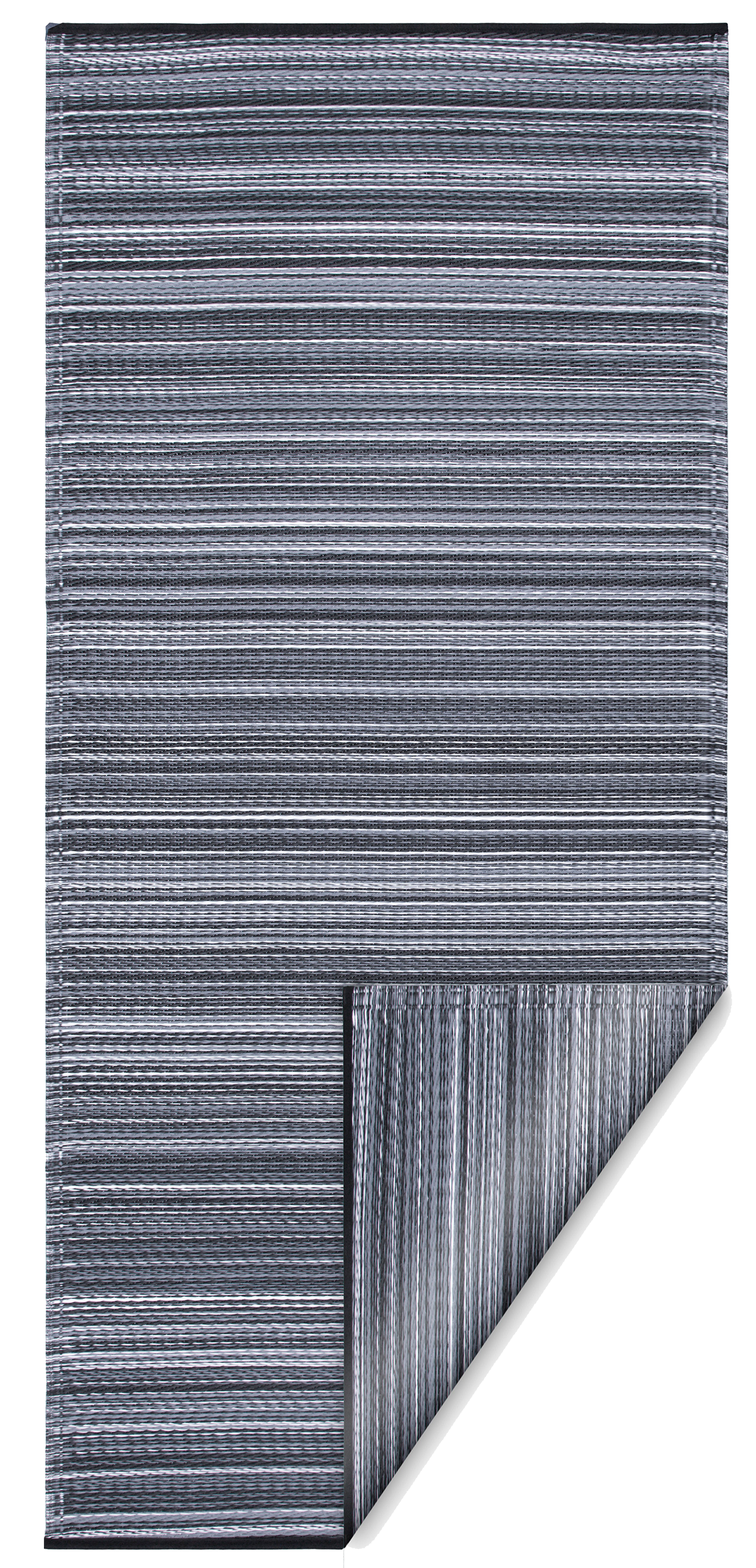 Cancun Midnight Outdoor Rug | Modern Striped Gray Design