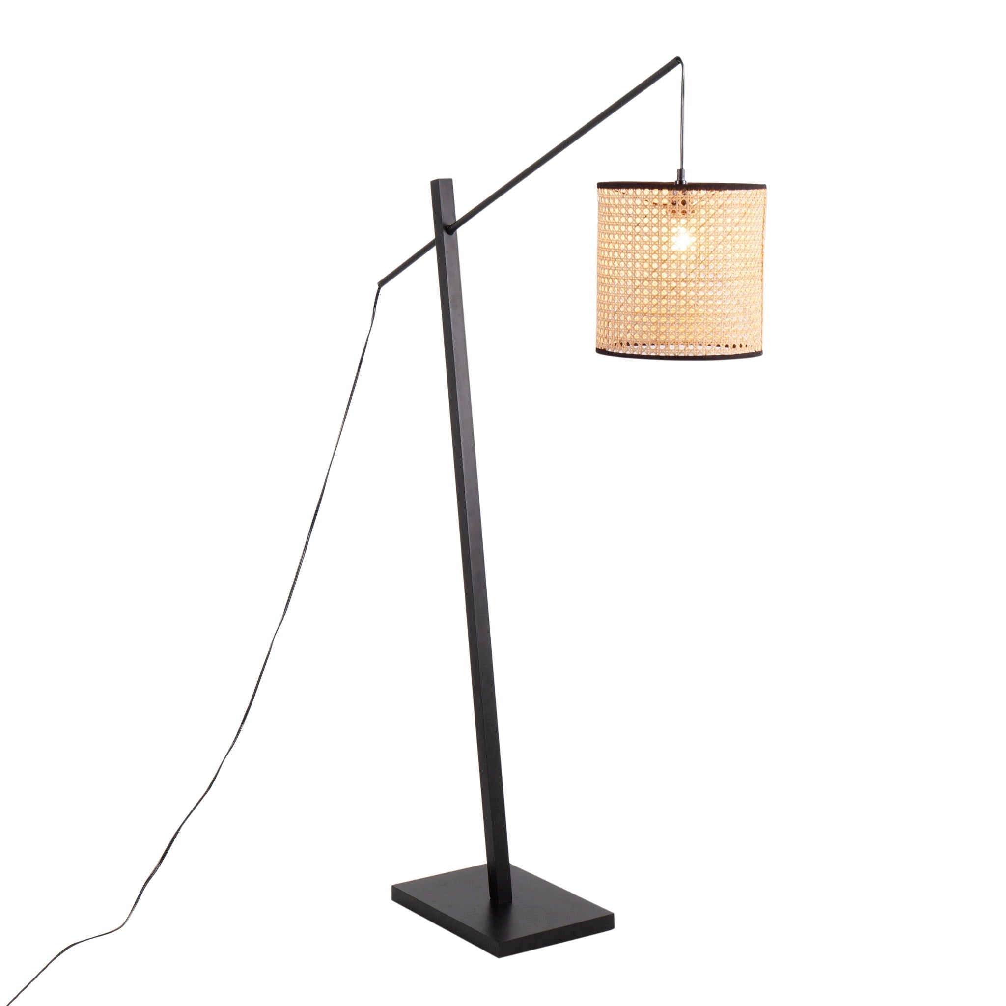 Arturo Wood Base Floor Lamp | Contemporary Wood & Metal Floor Lamp
