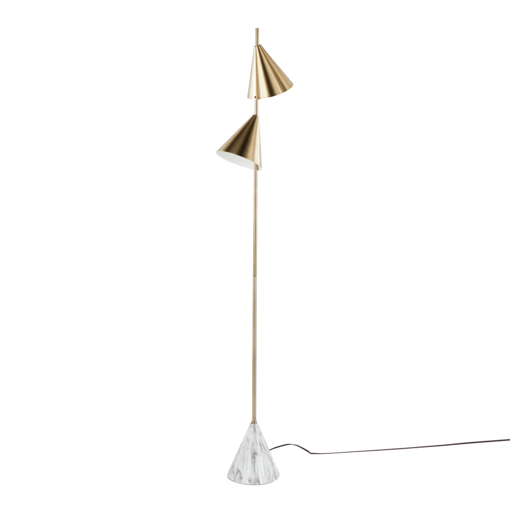Cone Floor Lamp | Geometric Flared Base Contemporary Floor Lamp