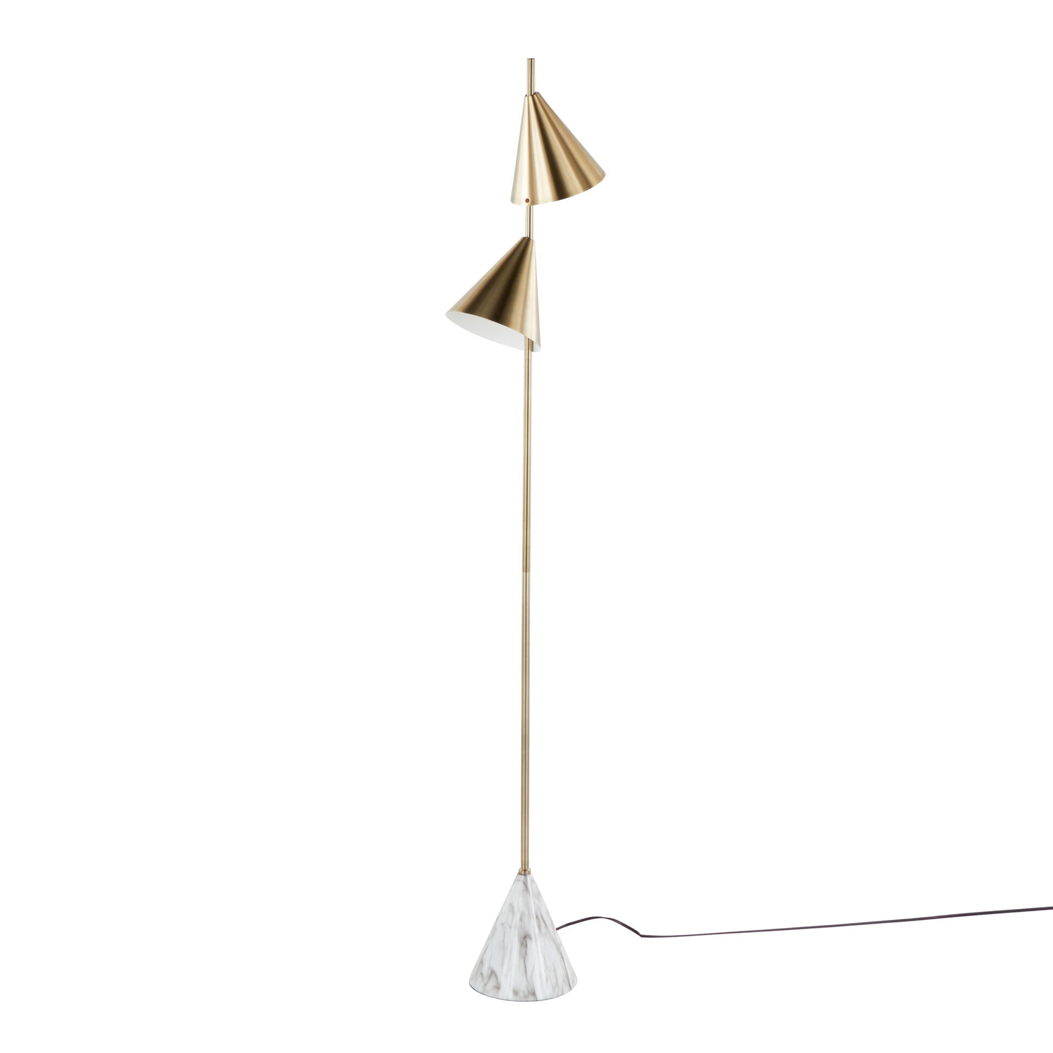 Cone Floor Lamp | Geometric Flared Base Contemporary Floor Lamp