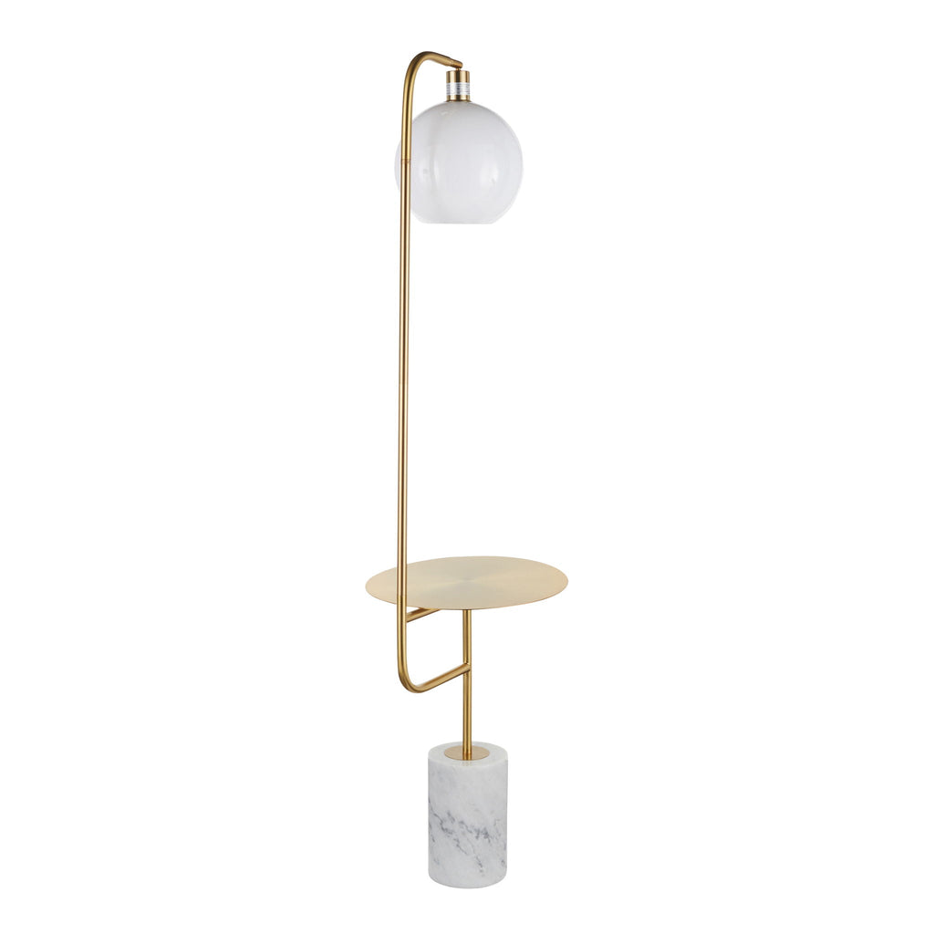 Symbol Floor Lamp with Side Table | Marble & Metal Floor Lamp Side Table