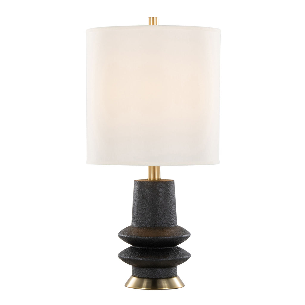 Lloyd Matte Table Lamp Set | Polyresin & Brass Accent Table Lamp Set of 2