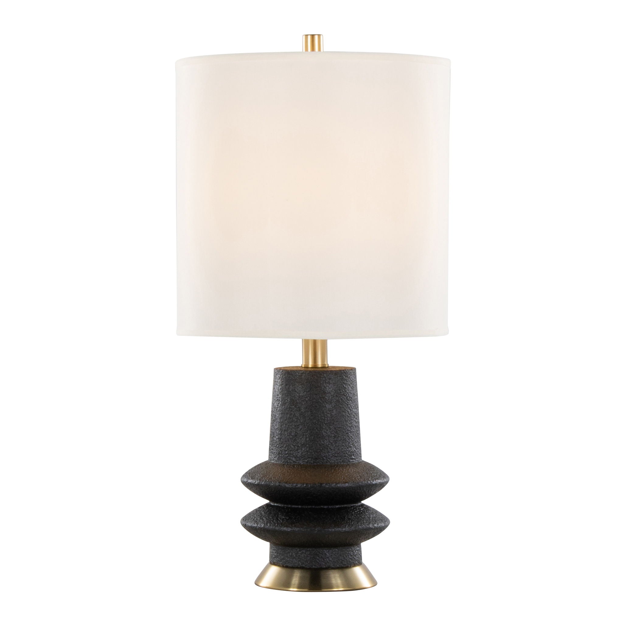Lloyd Matte Table Lamp Set | Polyresin & Brass Accent Table Lamp Set of 2