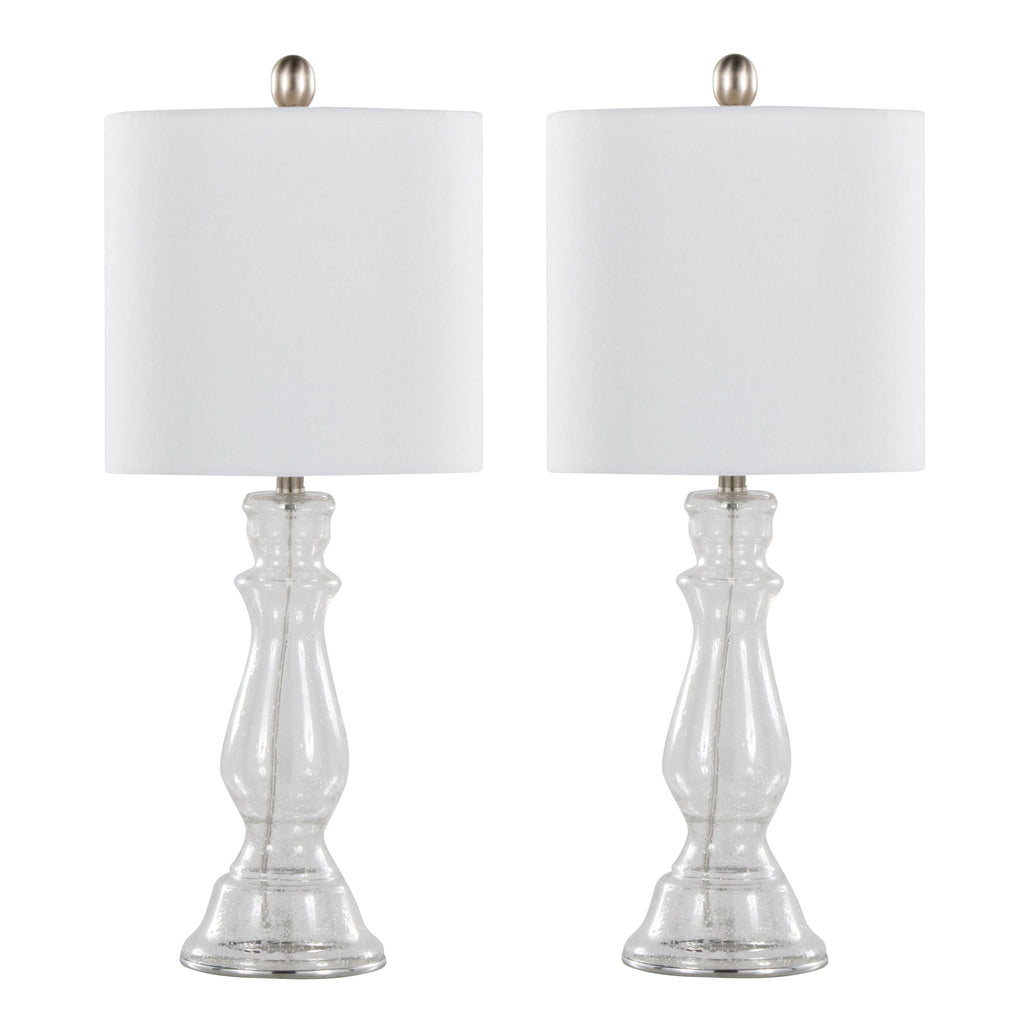 Bishop Balustrade Glass Table Lamp Set | Classic Contemporary Table Lamp Set of 2