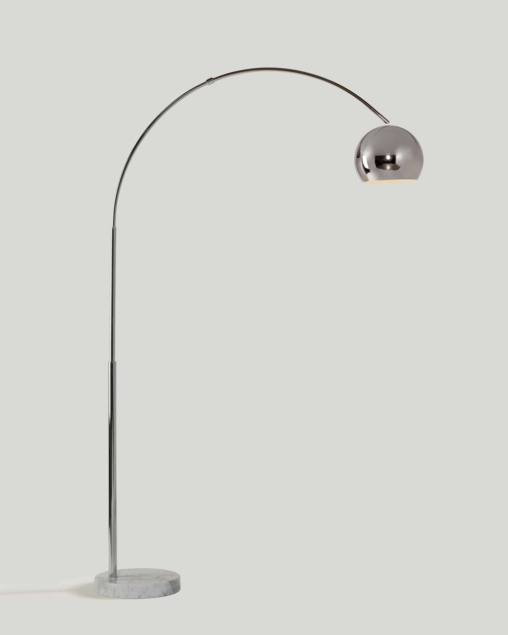 Olivia Arc Floor Lamp | Marble Base Arc Lamp with Globe Shade