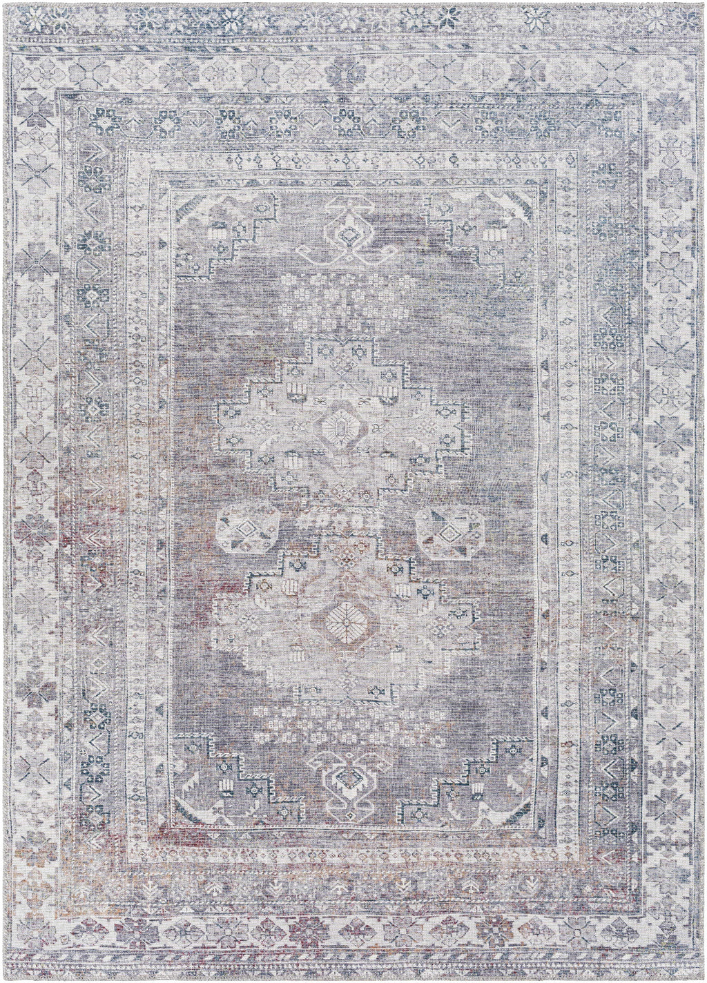 Baltinglass Brown Washable Area Rug | Southwestern Vintage-Inspired Design – Hauteloom