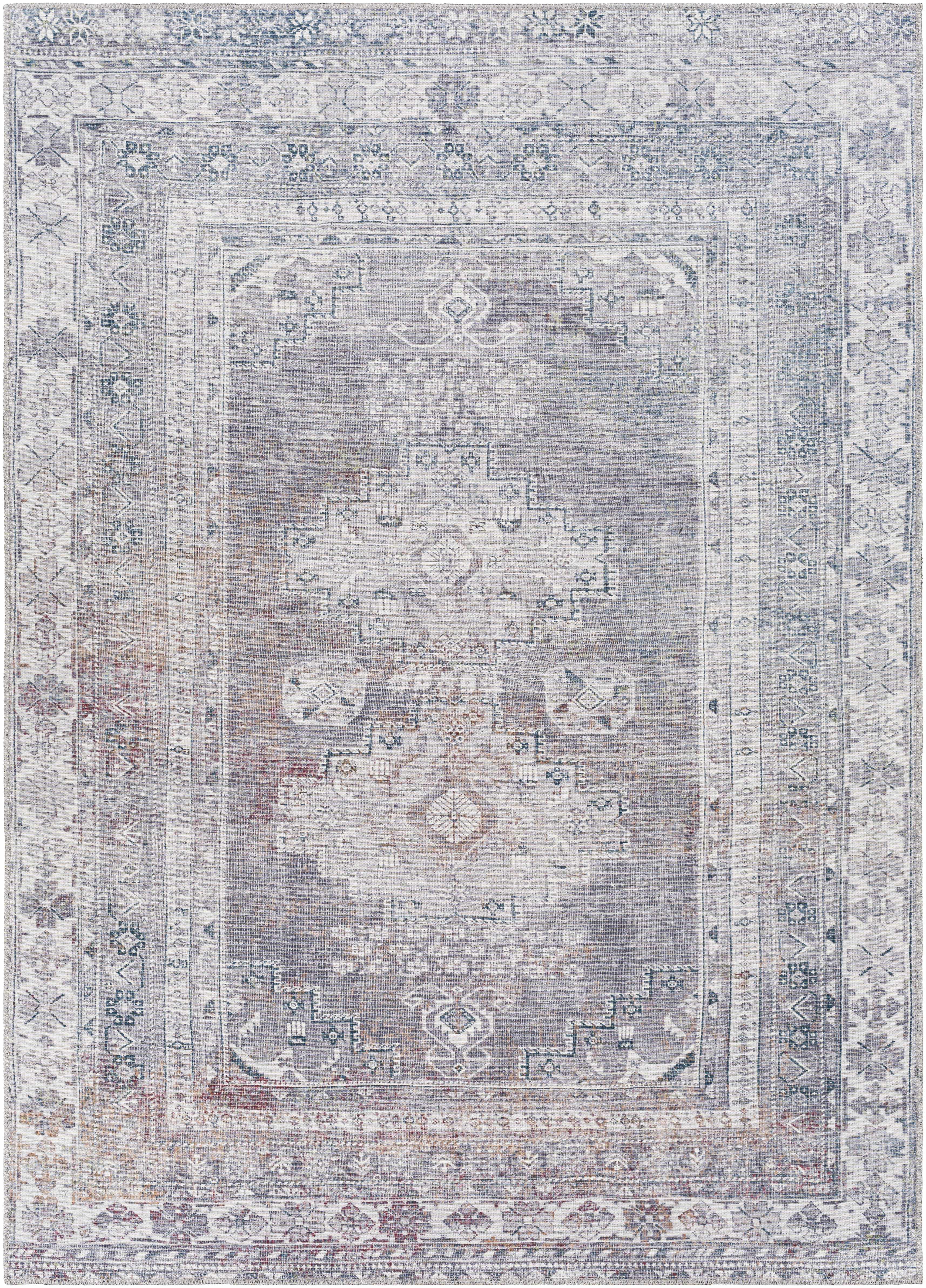 Baltinglass Brown Washable Area Rug | Southwestern Vintage-Inspired Design – Hauteloom
