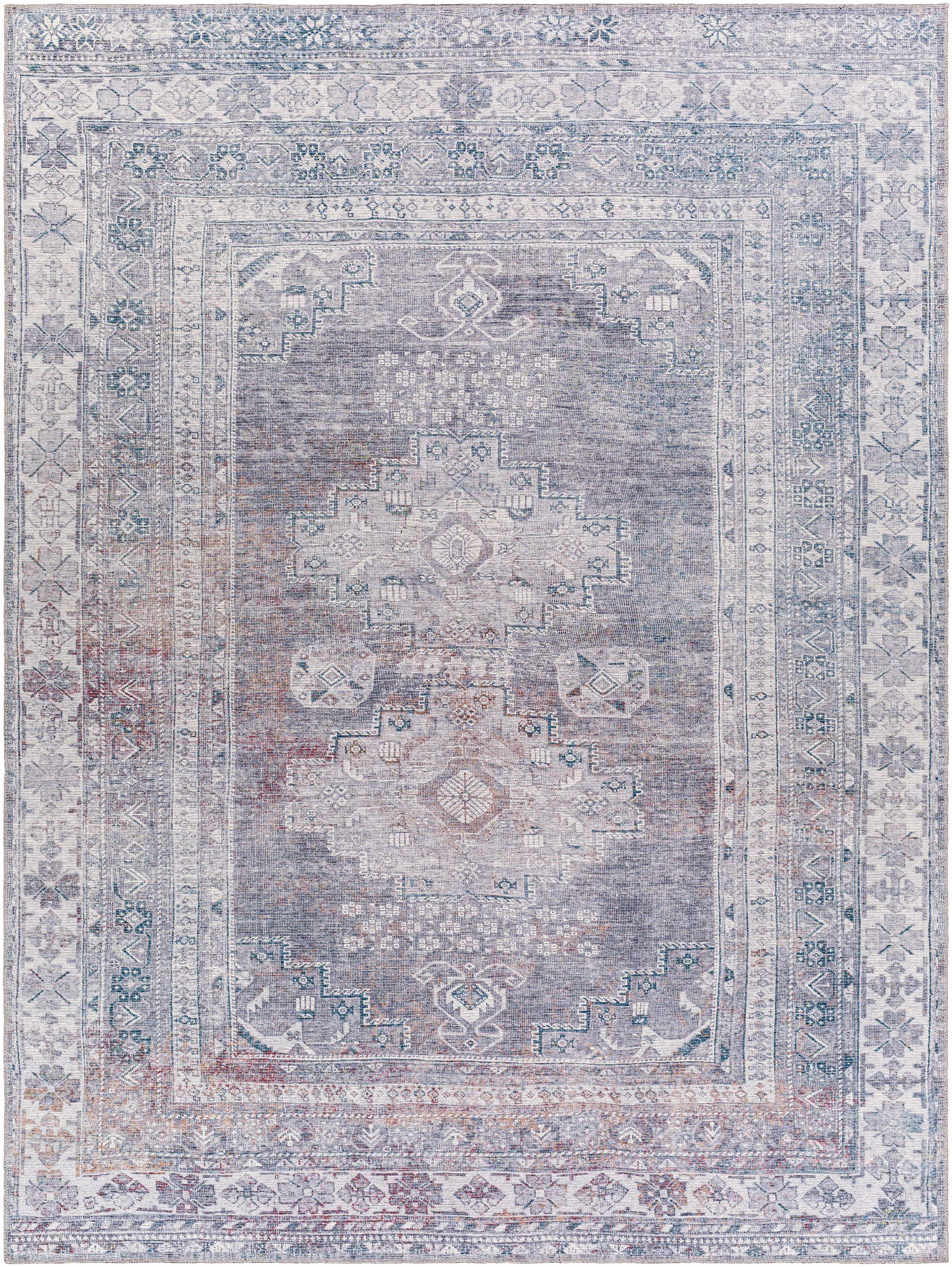 Baltinglass Brown Washable Area Rug | Southwestern Vintage-Inspired Design – Hauteloom