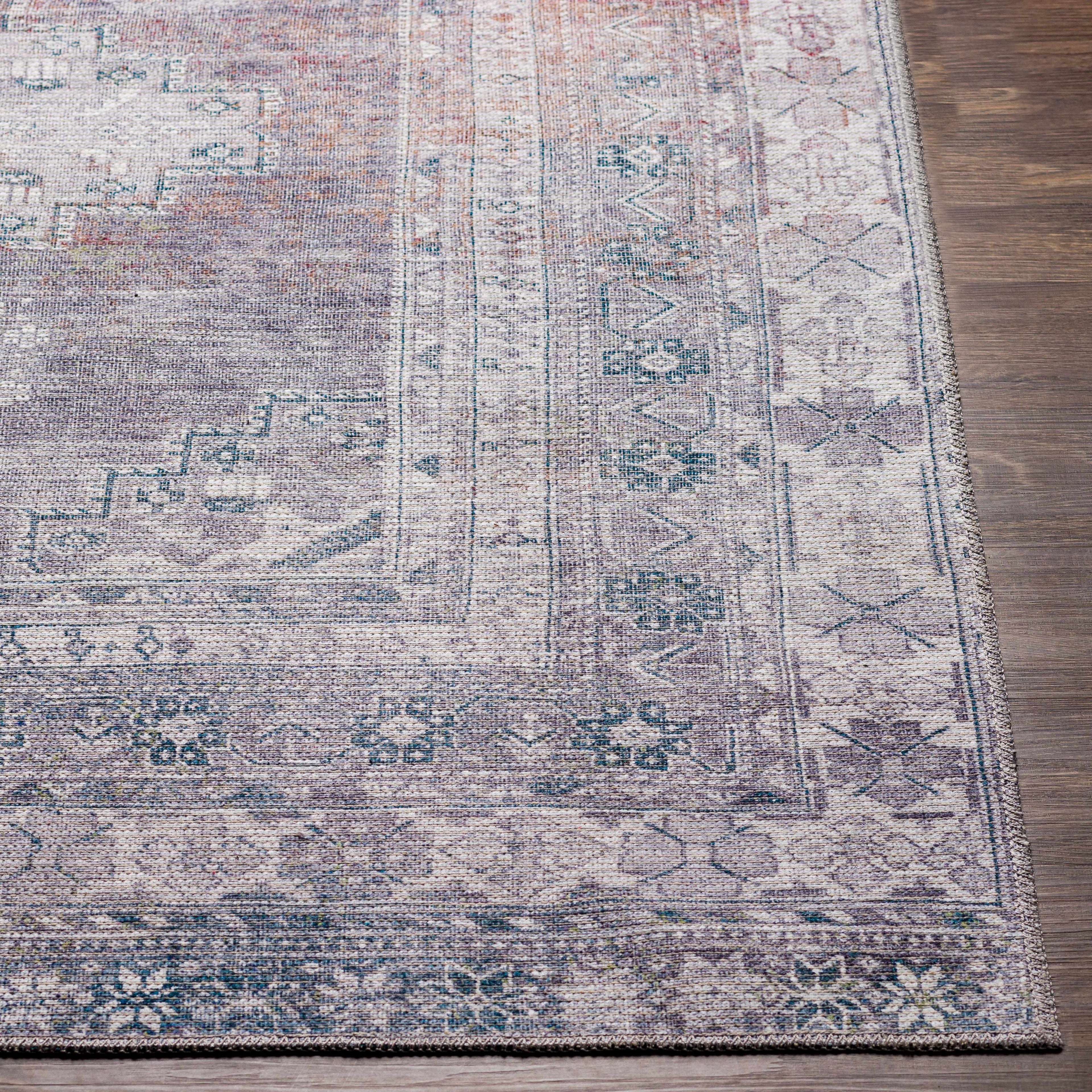 Baltinglass Brown Washable Area Rug | Southwestern Vintage-Inspired Design – Hauteloom