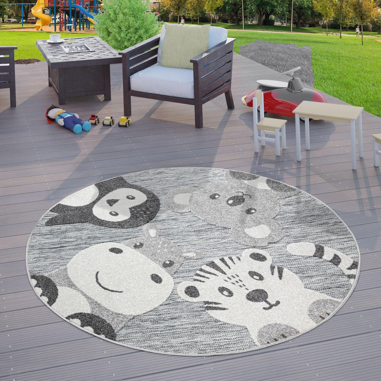 Cute Zoo Animals Rug