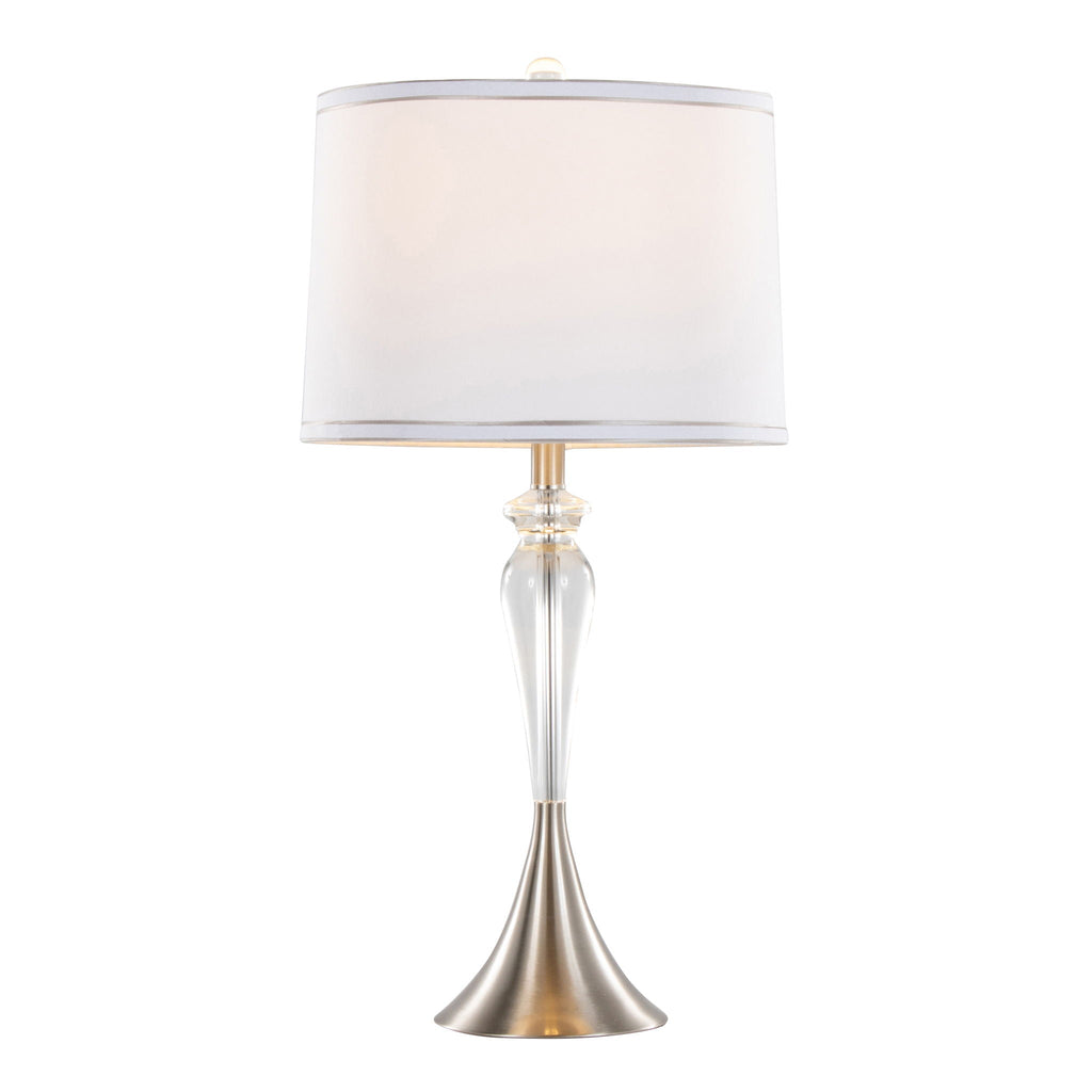 Ashland Crystal Table Lamp Set | Clear Crystal Hourglass Table Lamp Set of 2