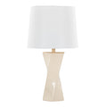 Curvo Square Table Lamp | Twisted Ceramic Contemporary Table Lamp