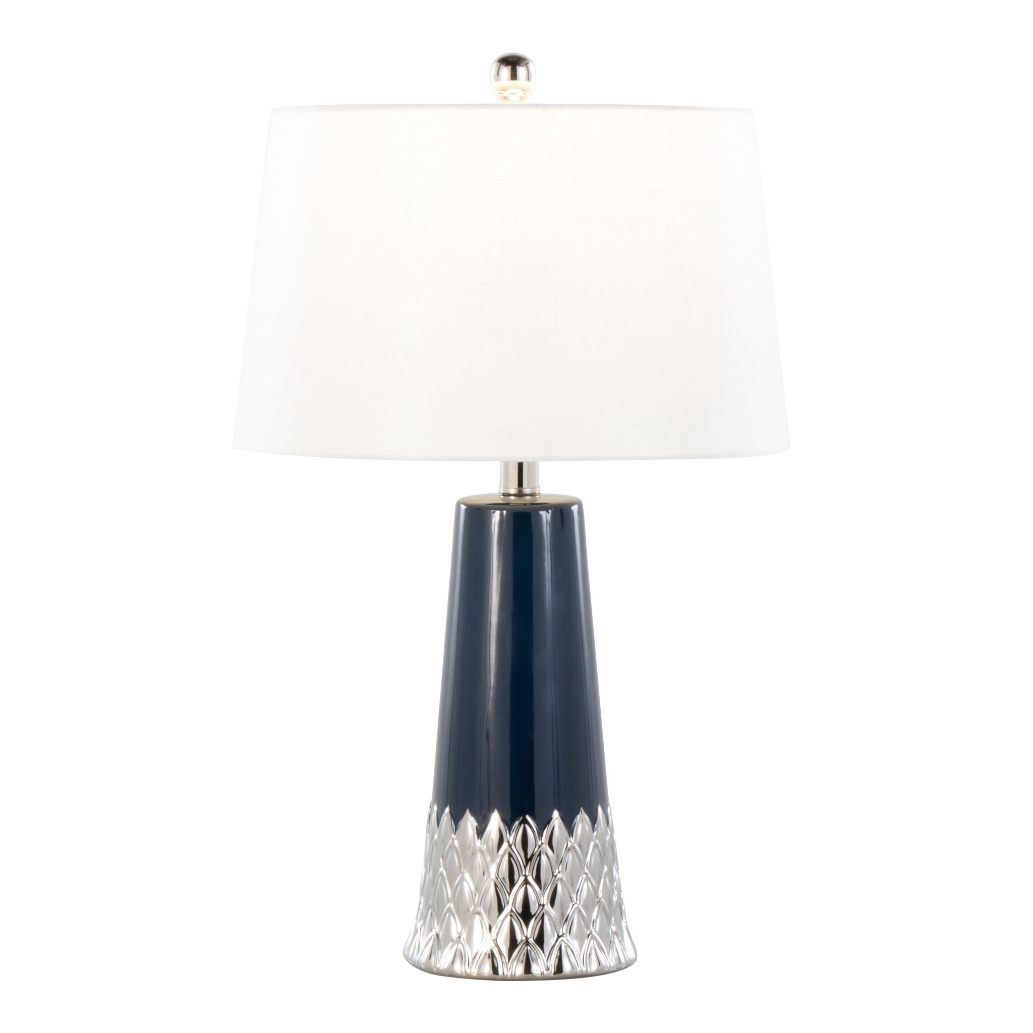 Penelope Ceramic Table Lamp | Sleek Ceramic & Metal Accent Table Lamp
