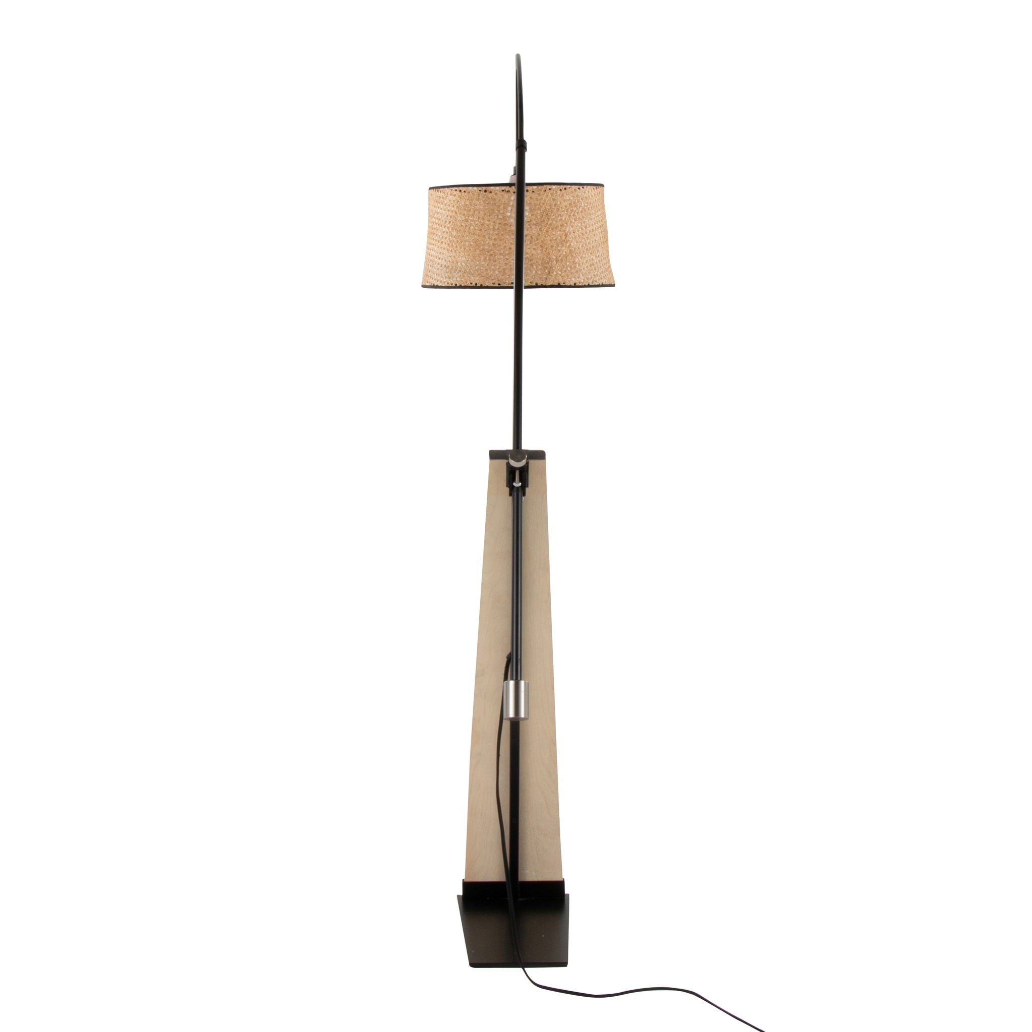 Robyn Mid-Century Floor Lamp | Arched Metal & Wood Accent Floor Lamp