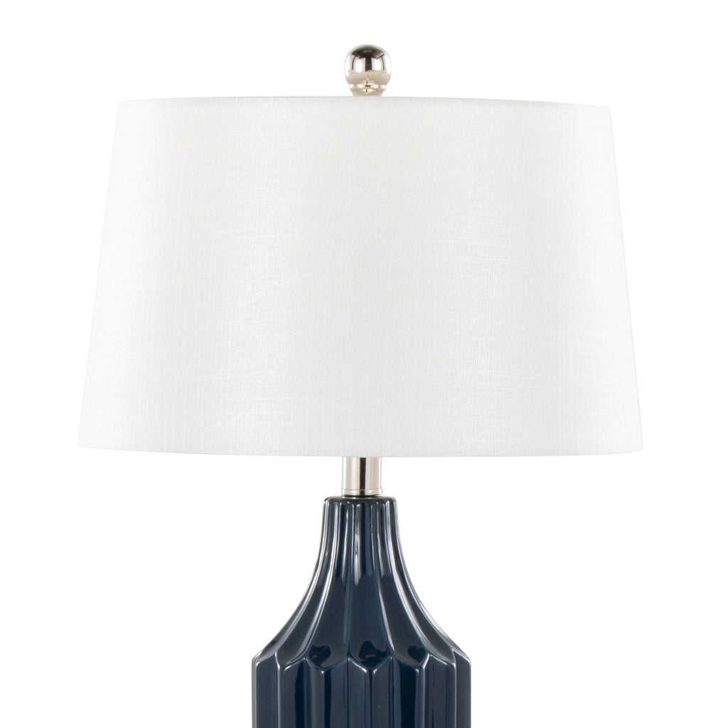 Stella Ceramic Table Lamp | Glossy Contemporary Ceramic Table Lamp
