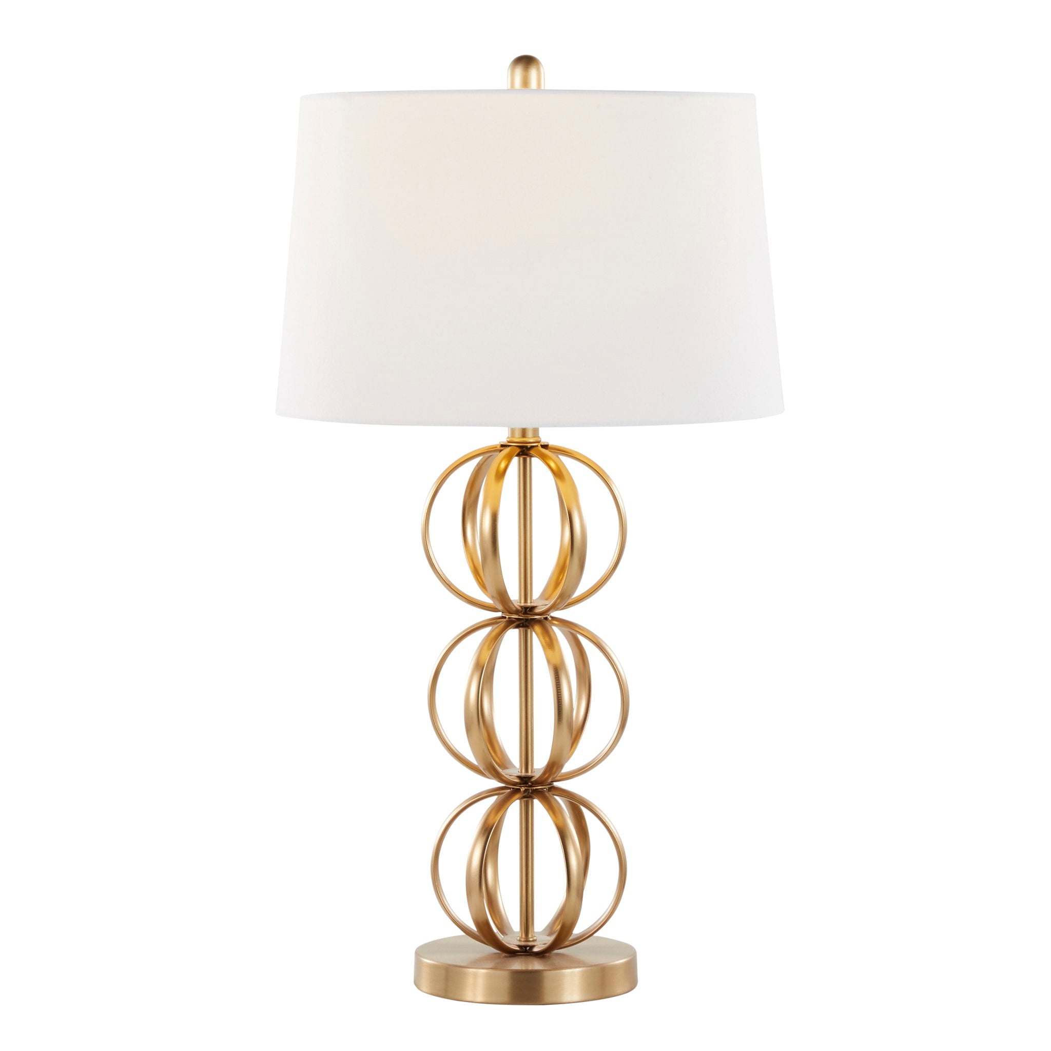Linx Stacked Orb Table Lamp Set | Wire Orb Sculptural Table Lamp Set of 2