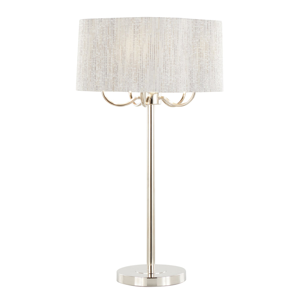 Lily 30" Contemporary Metal Table Lamp in Polished Nickel