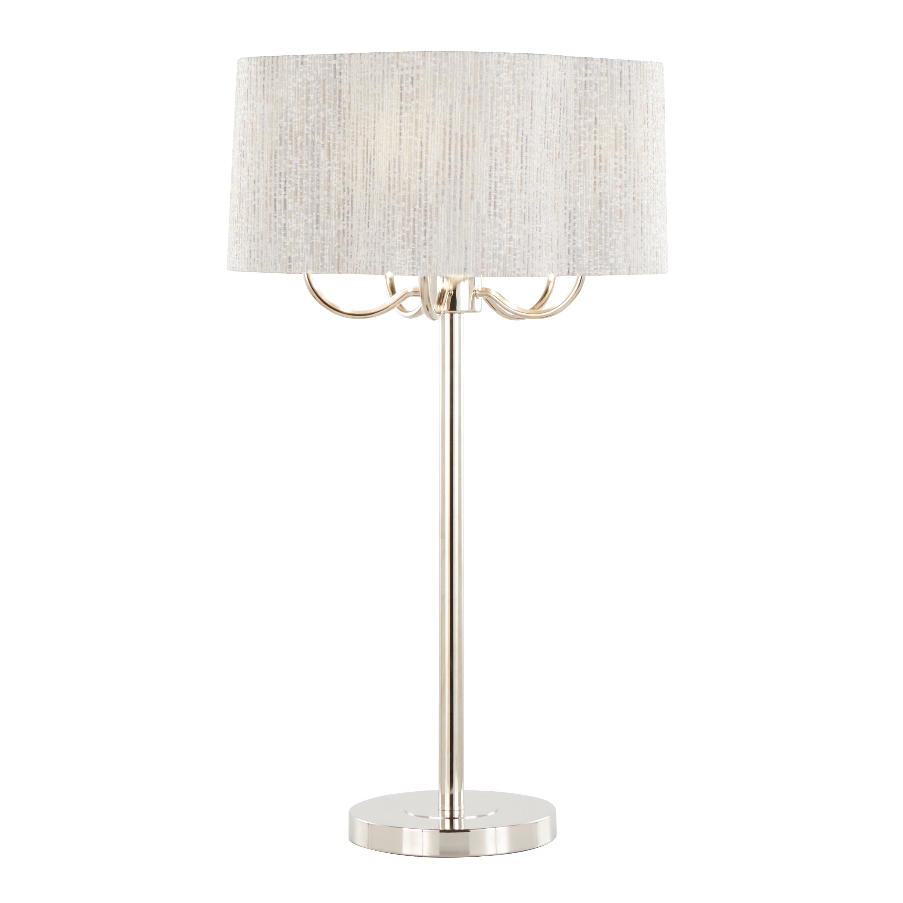 Lily 30" Contemporary Metal Table Lamp in Polished Nickel
